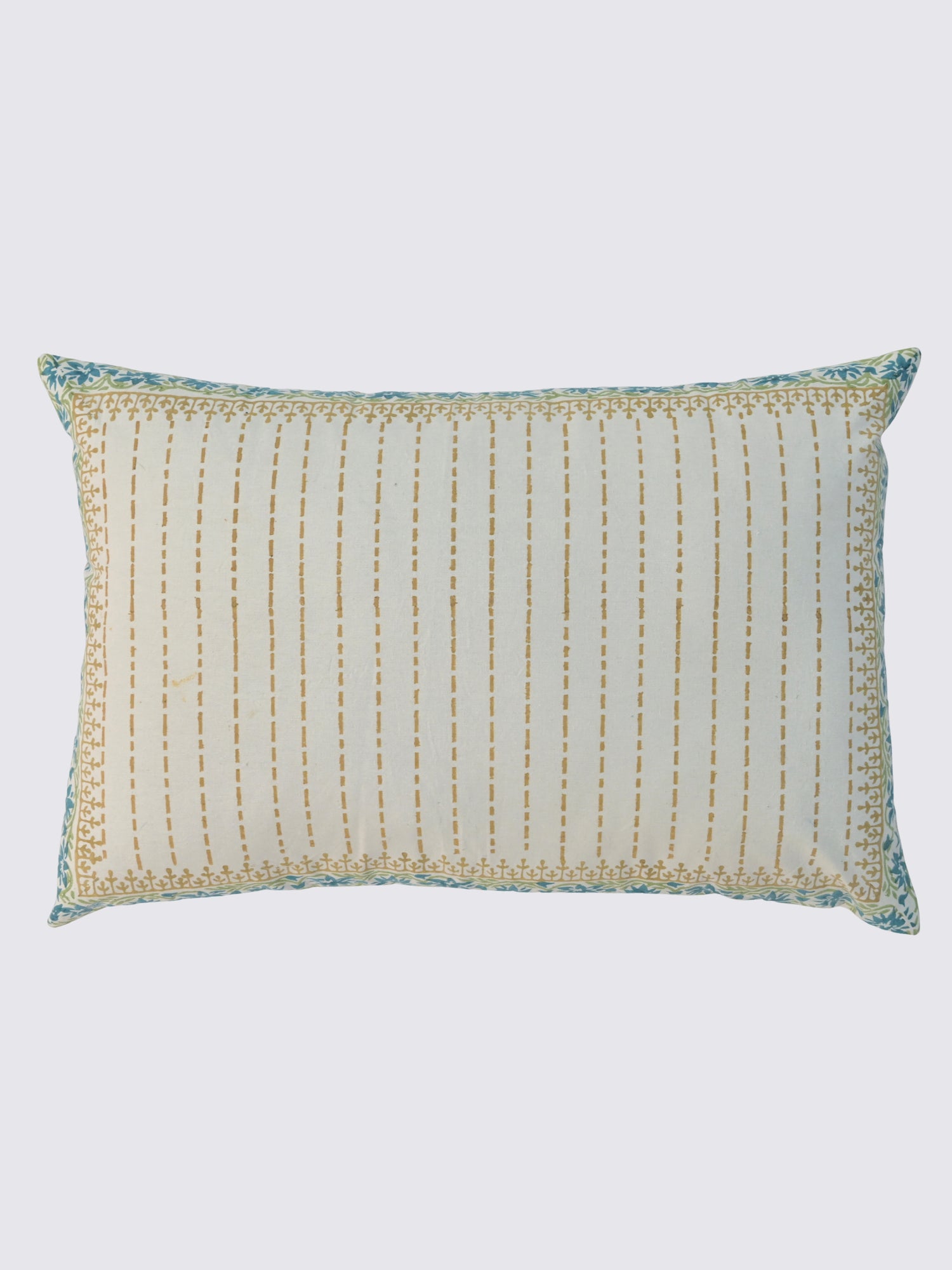 Solifade Block-Printed Lumbar Cushion Cover