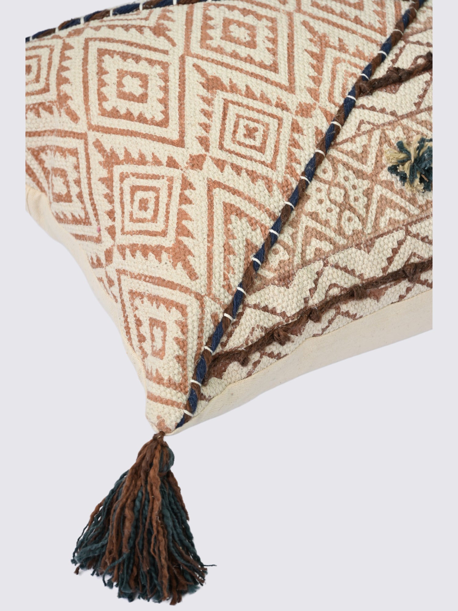 Aarna Block-Printed Lumbar Cushion Cover