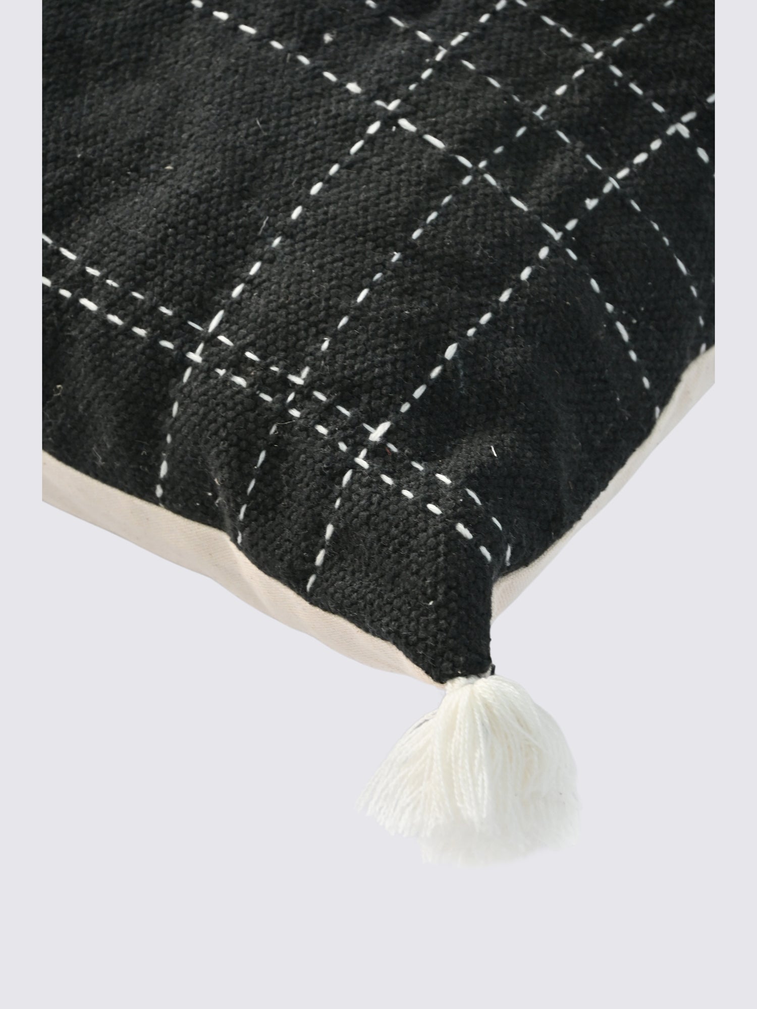 Noirloom Hand-Embroidered Square Cushion Cover