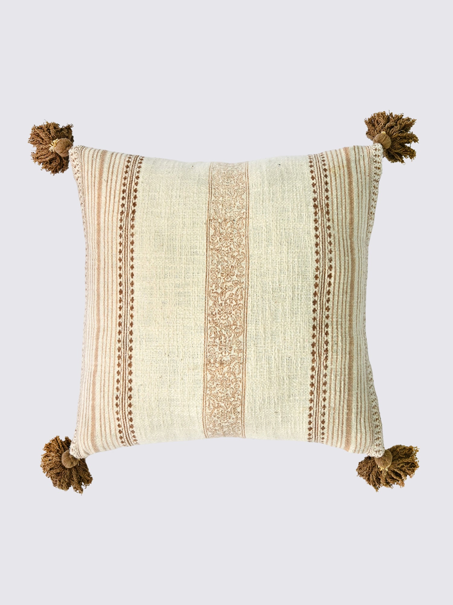 Zemra Block-Printed Square Cushion Cover