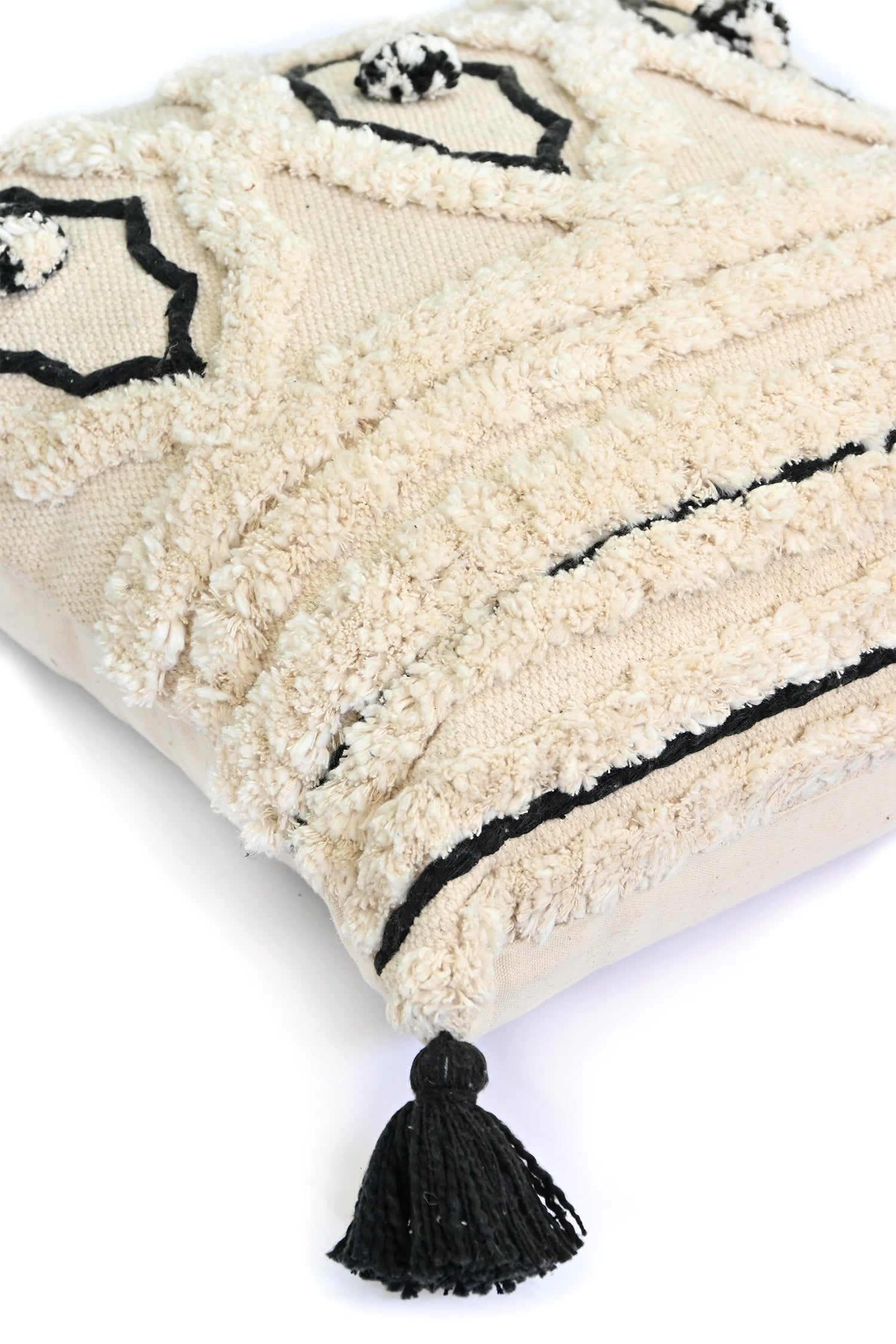 Ekran Hand-Embroidered Square Cushion Cover