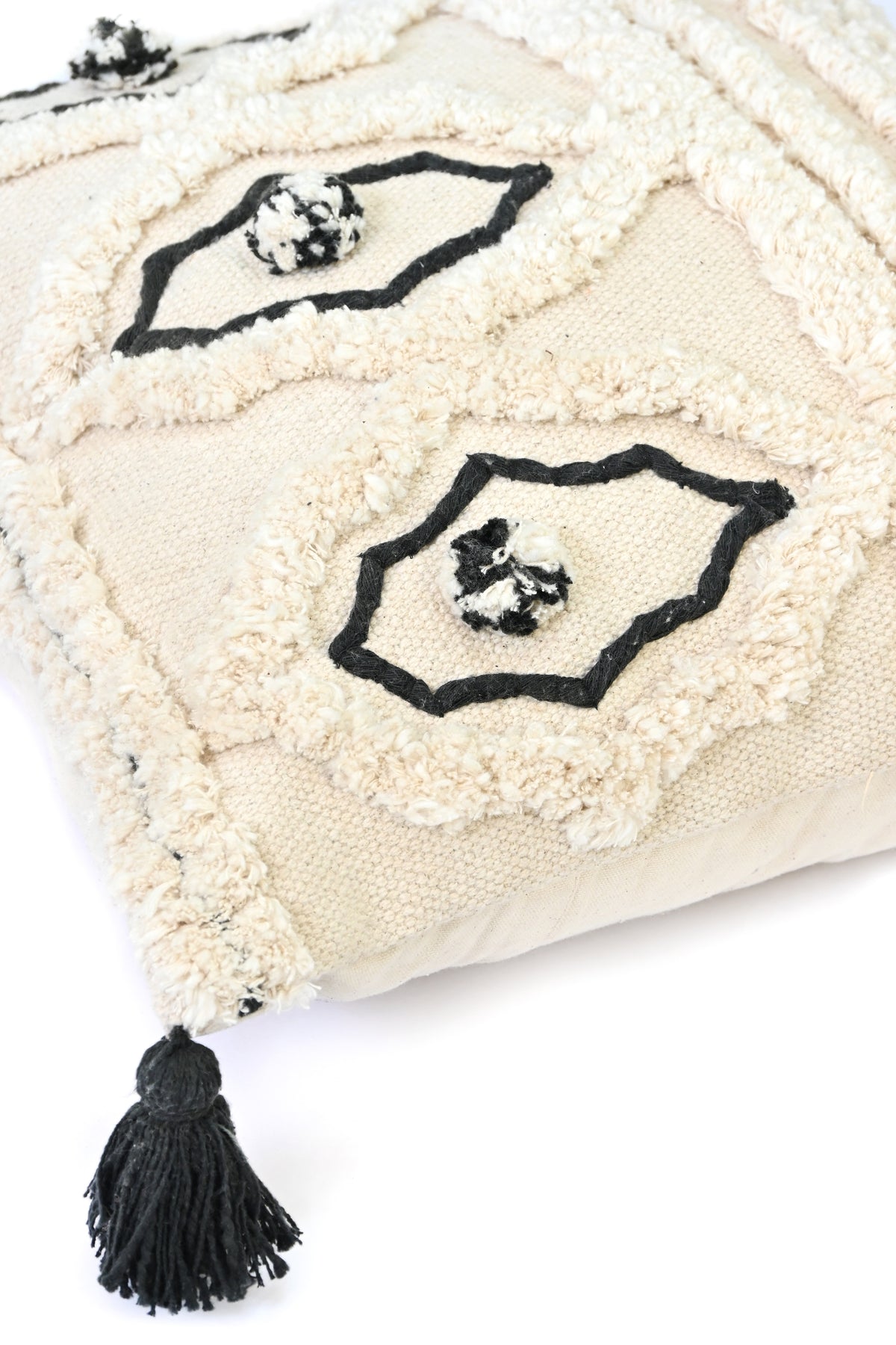 Ekran Hand-Embroidered Square Cushion Cover