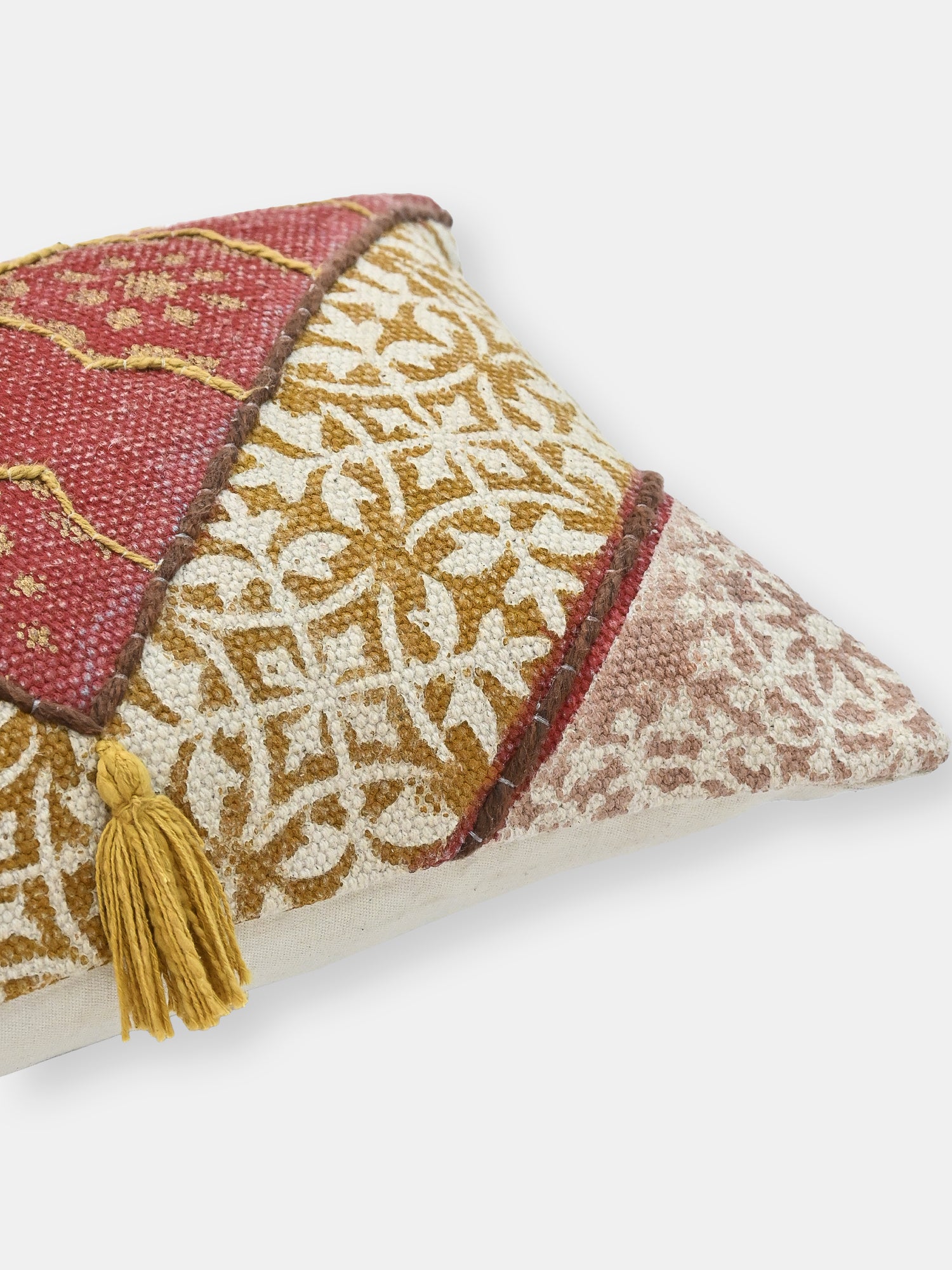 Solana Block-Printed Lumbar Cushion Cover