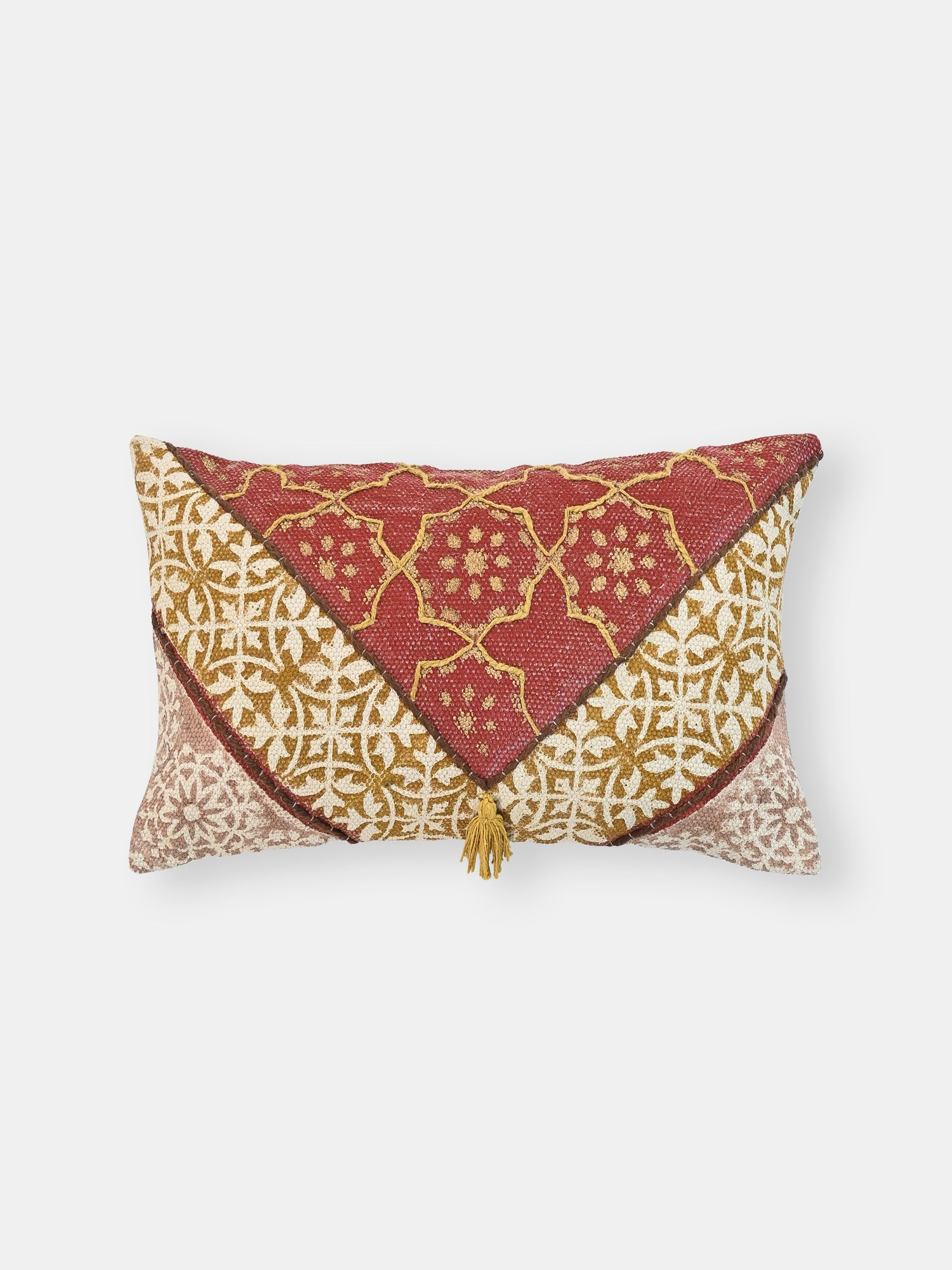 Solana Block-Printed Lumbar Cushion Cover