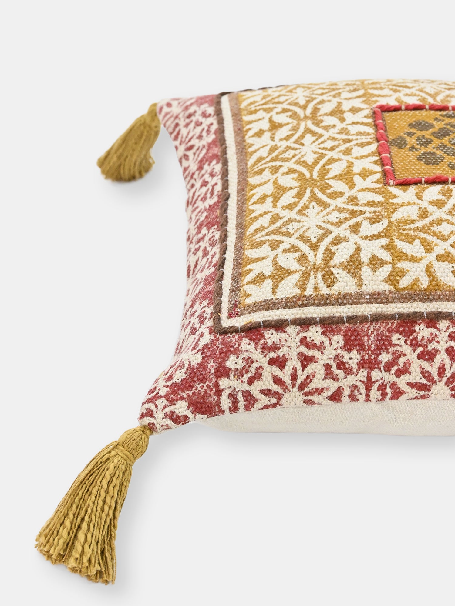 Emberly Block-Printed Square Cushion Cover