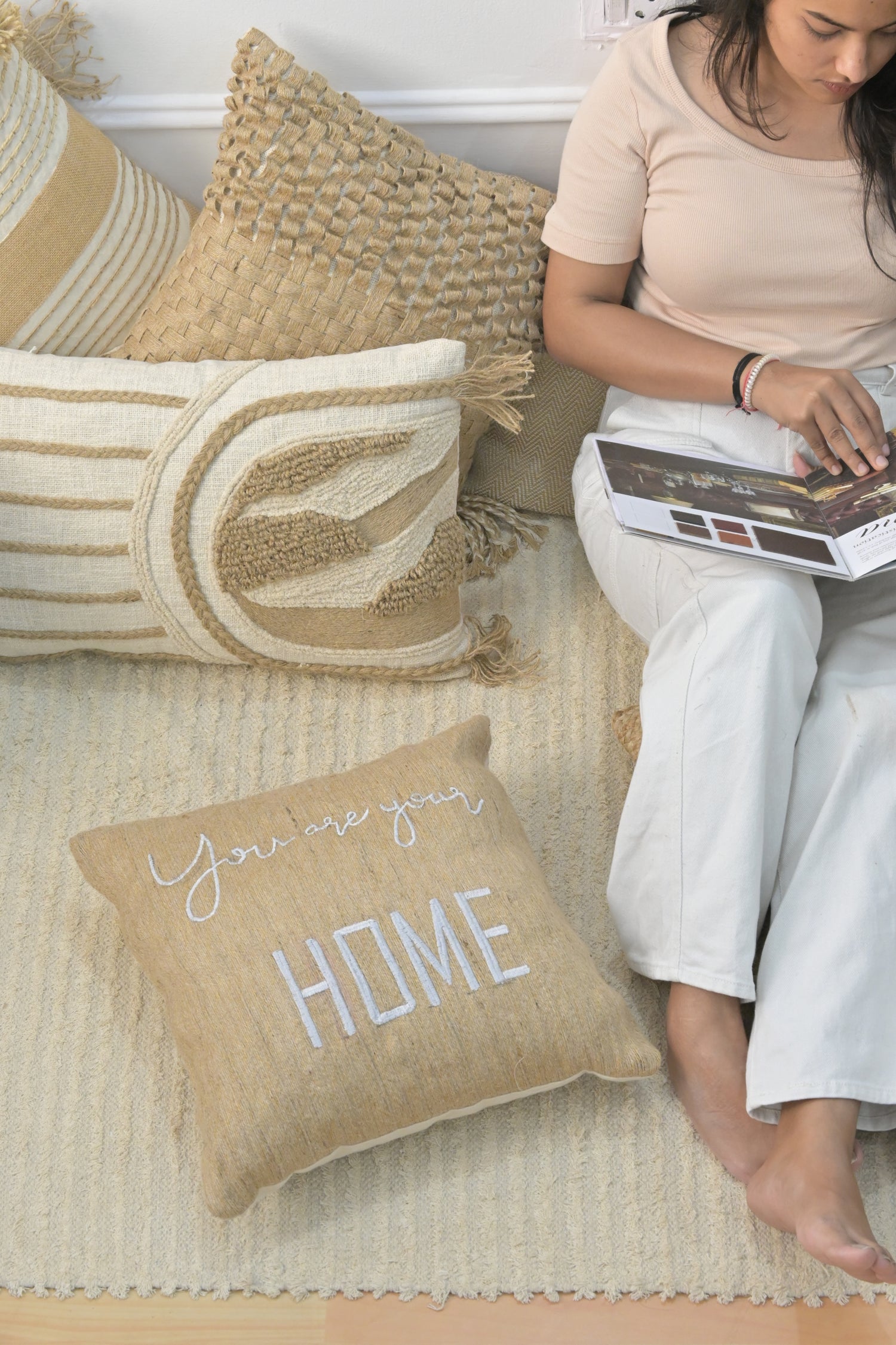 Loom Handwoven Square Cushion Cover