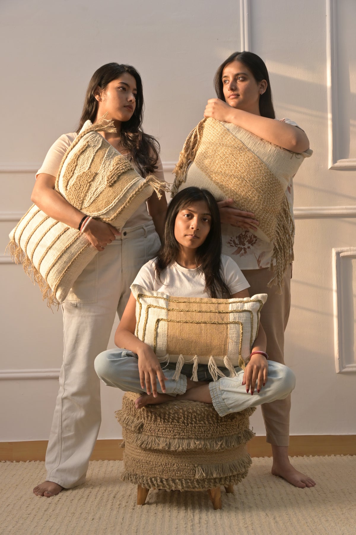 Burl Handwoven Lumbar Cushion Cover
