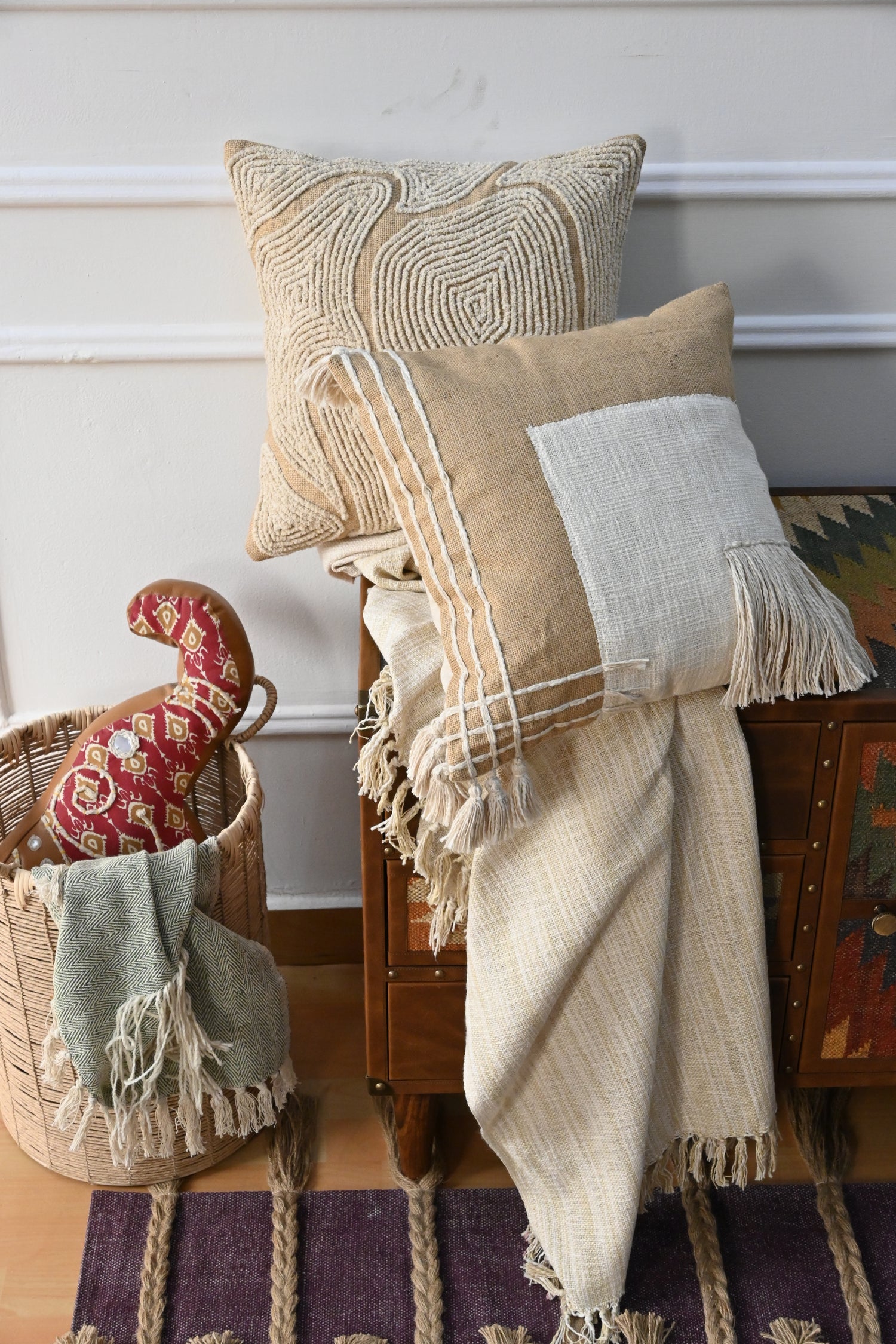 Brae Handwoven Square Cushion Cover