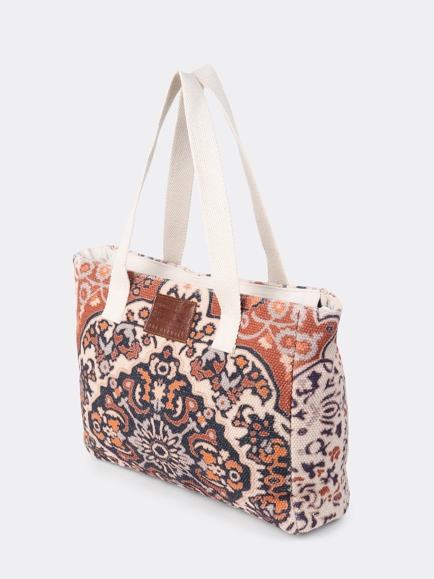 Marquess embroidered tote bag lifestyle — Art Avenue