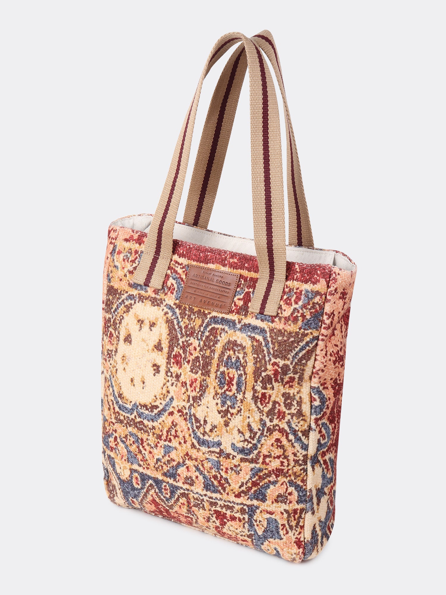 Vintessa embroidered tote bag lifestyle — Art Avenue