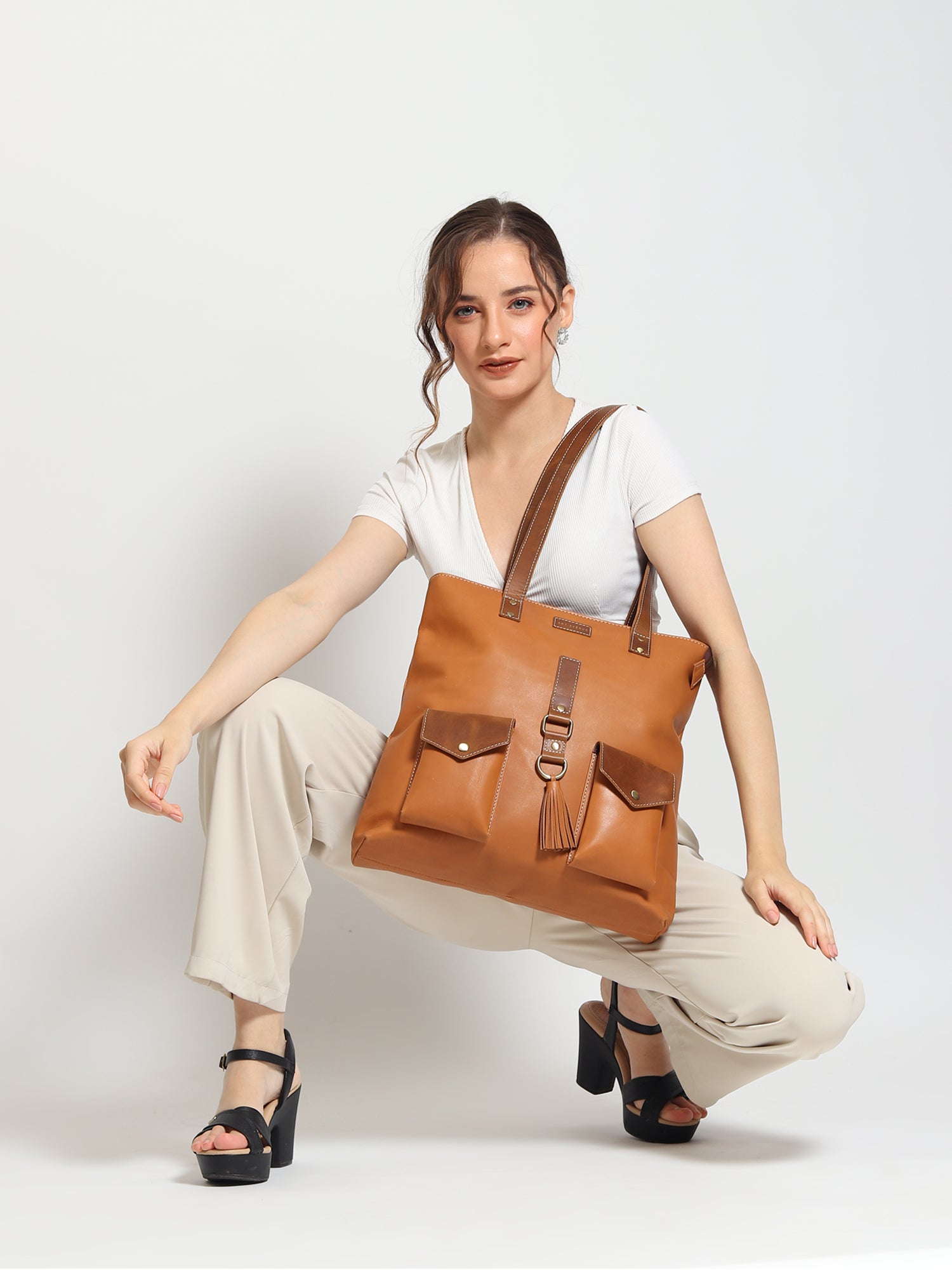 Brawny tote bag side view — Art Avenue