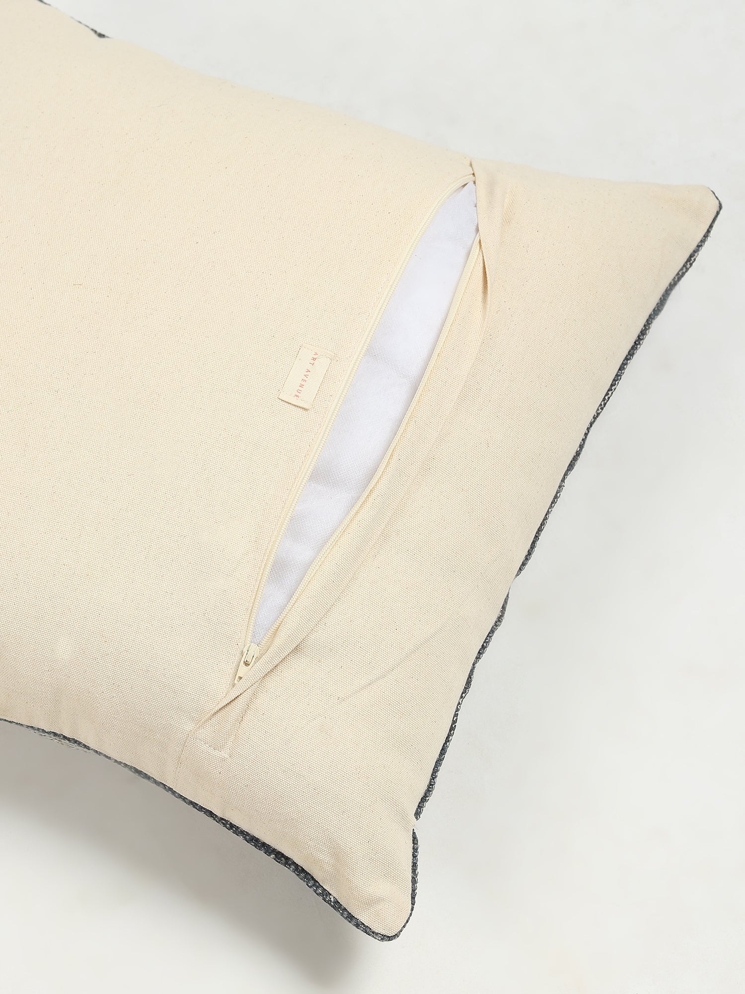 Gazbia Block-Printed Square Cushion Cover