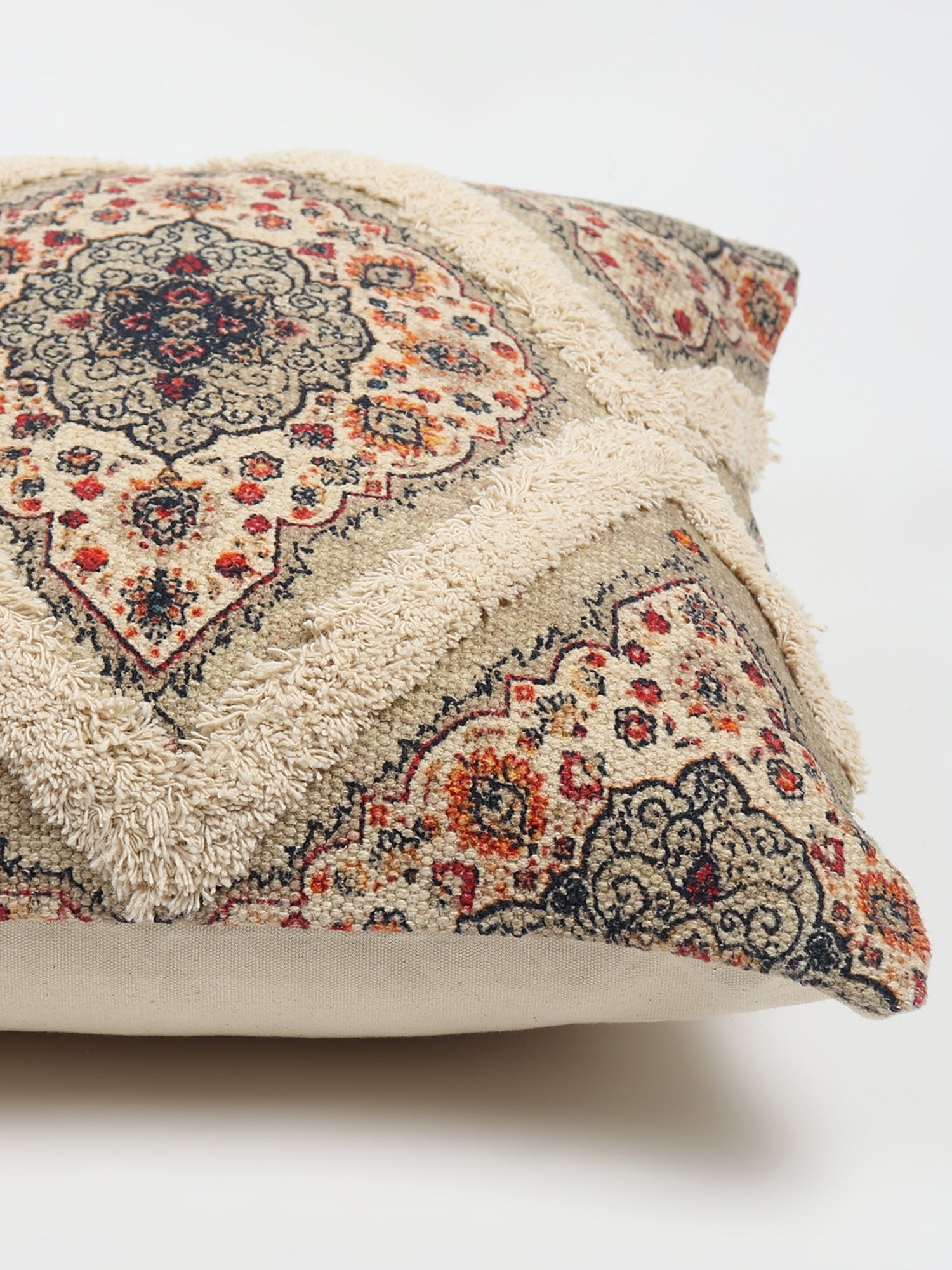Sherpa Printed Shaggy Square Cushion Cover