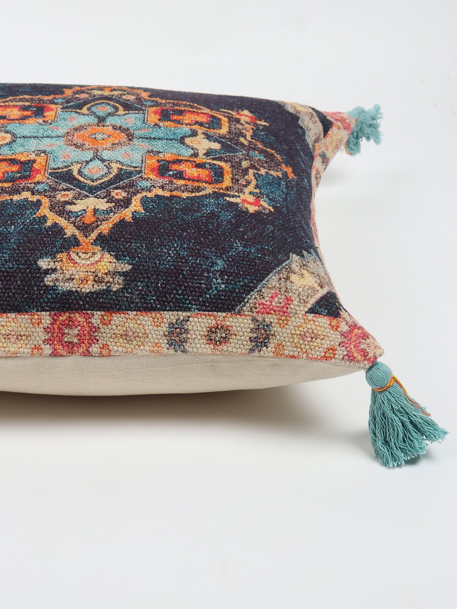 Azalea Block-Printed Square Cushion Cover