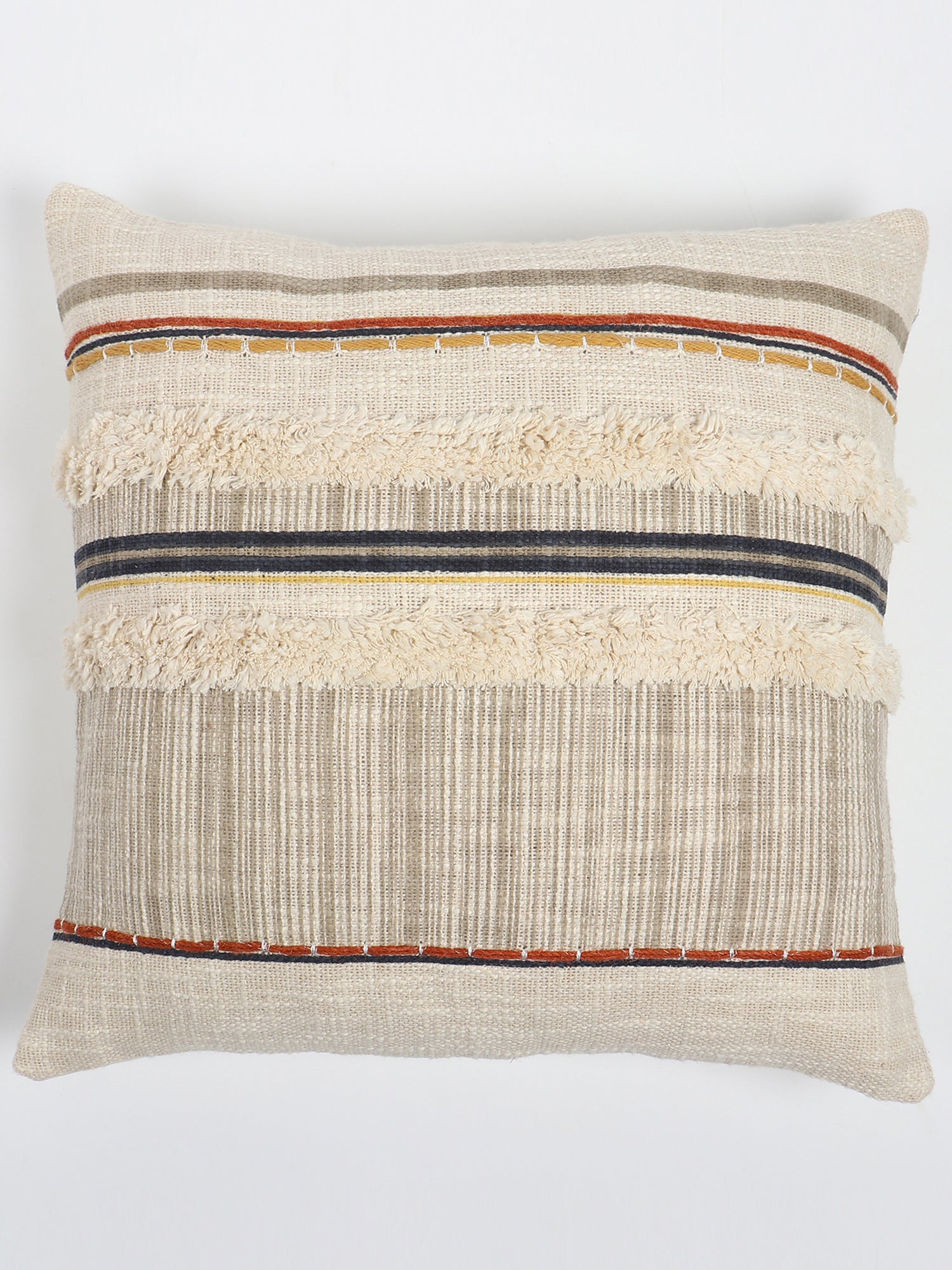 Eithne Printed Tufted Square Cushion Cover