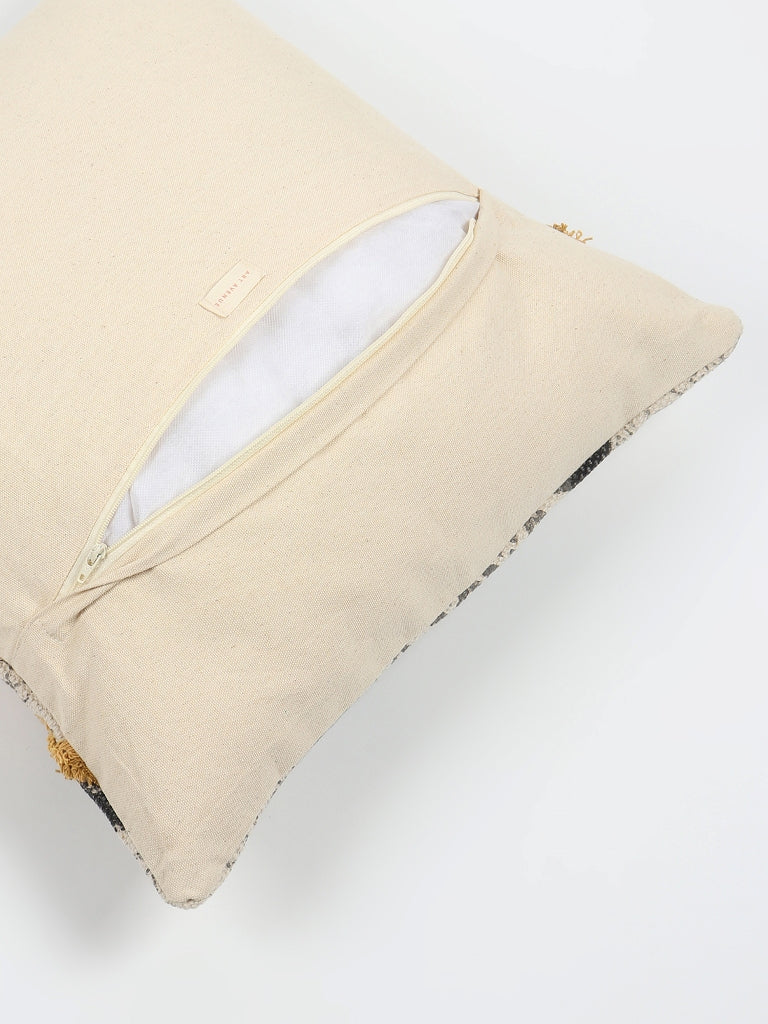 Lilith Block-Printed Square Cushion Cover