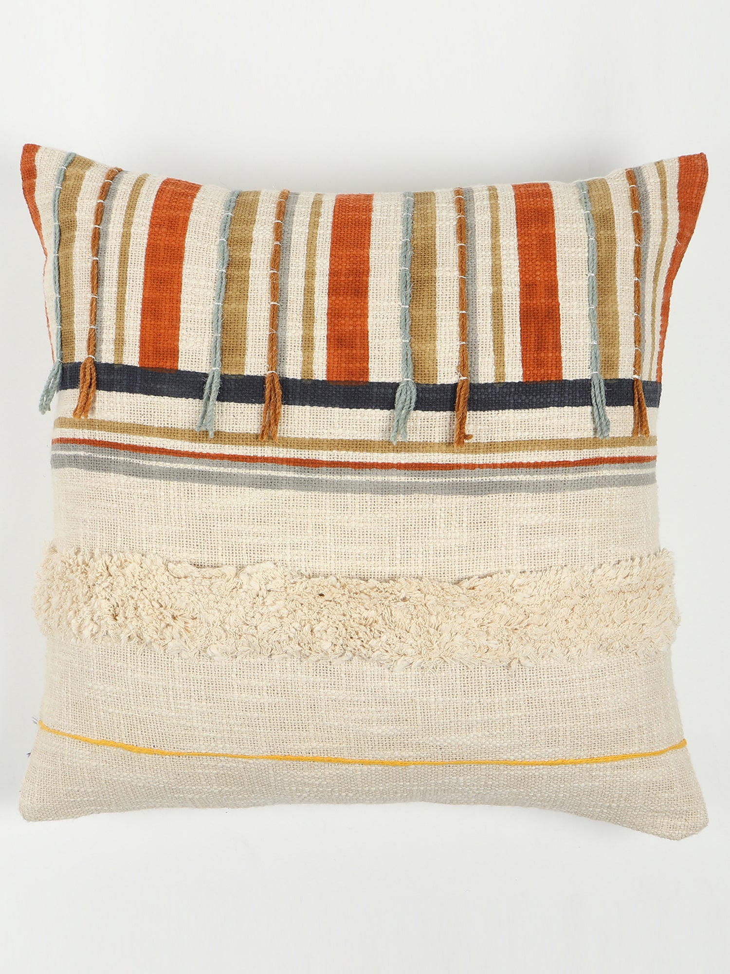 Elektra Printed Tufted Square Cushion Cover