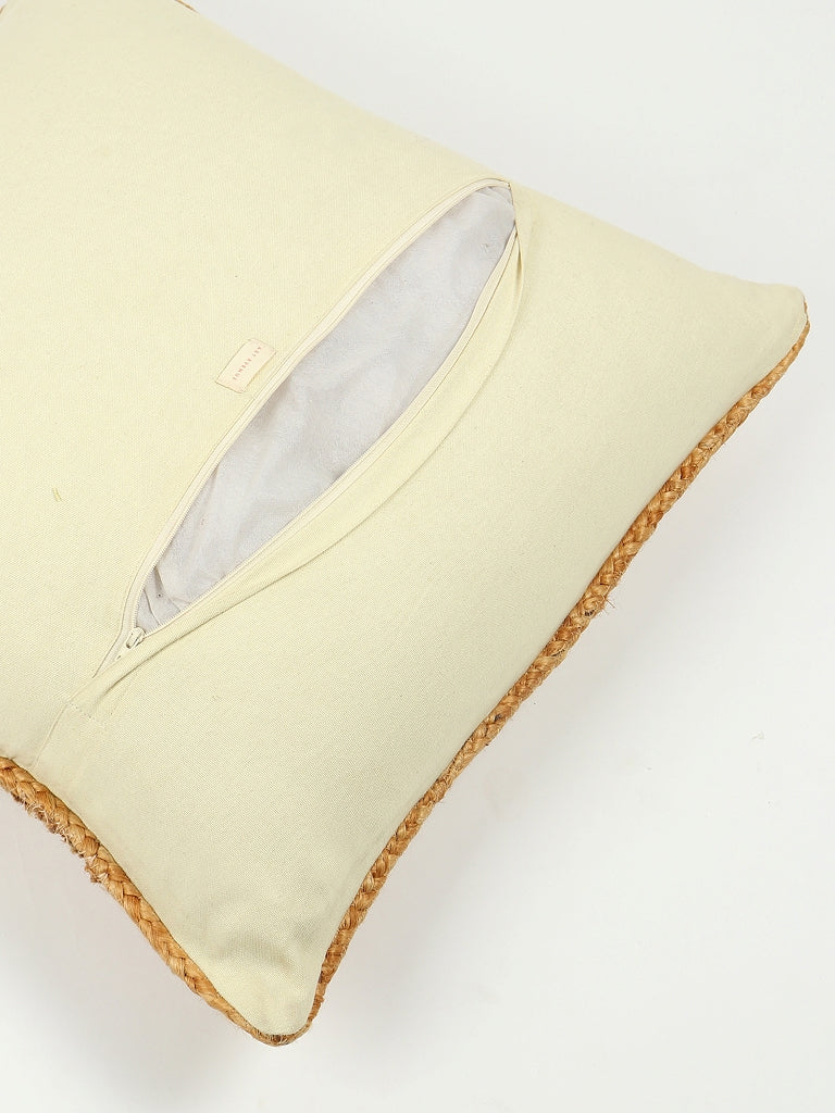 Xquic Braided Jute Square Cushion Cover