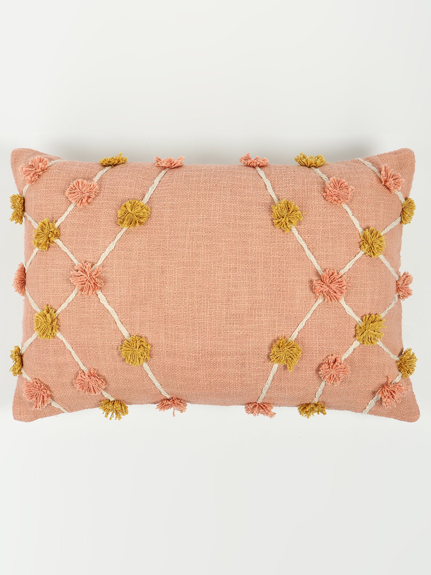 Vegas Overdyed Embroidered Lumbar Cushion Cover