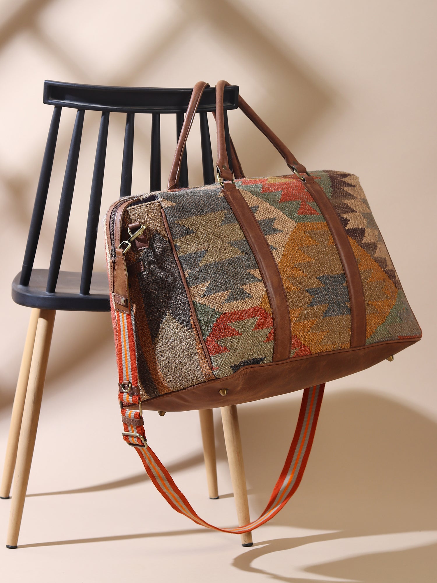 Sharant duffle bag kilim textile detail — Art Avenue