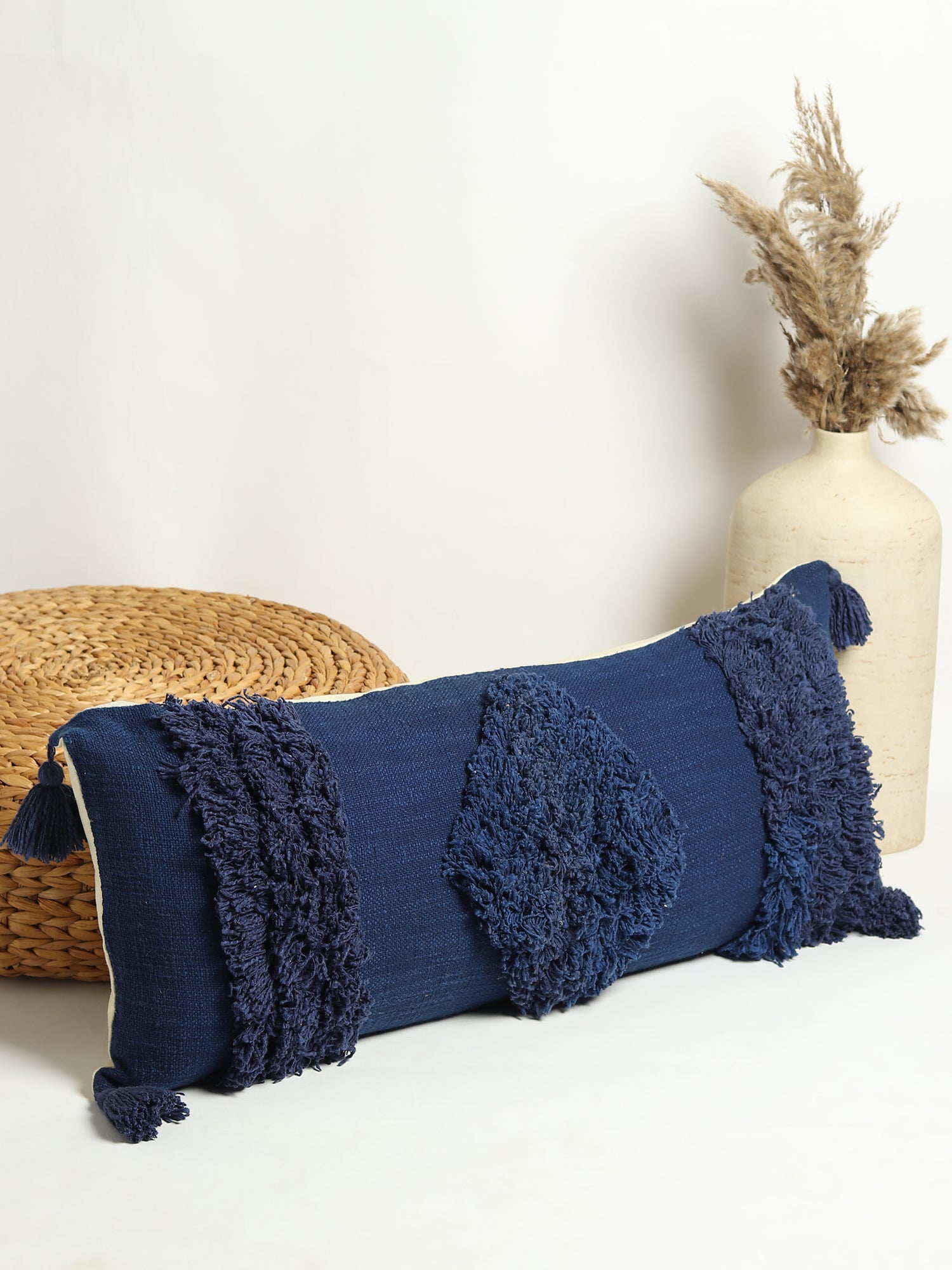 Arke Tufted Shaggy Lumbar Cushion Cover
