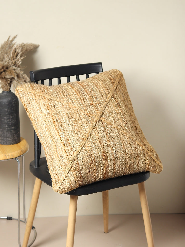 Vata Braided Jute Square Cushion Cover