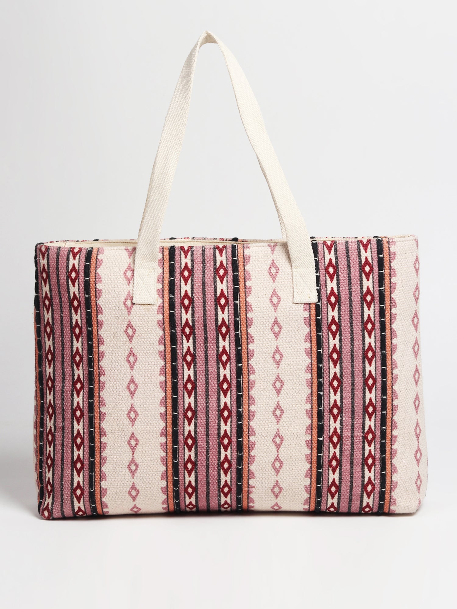 Greek block-printed cotton tote bag — Art Avenue