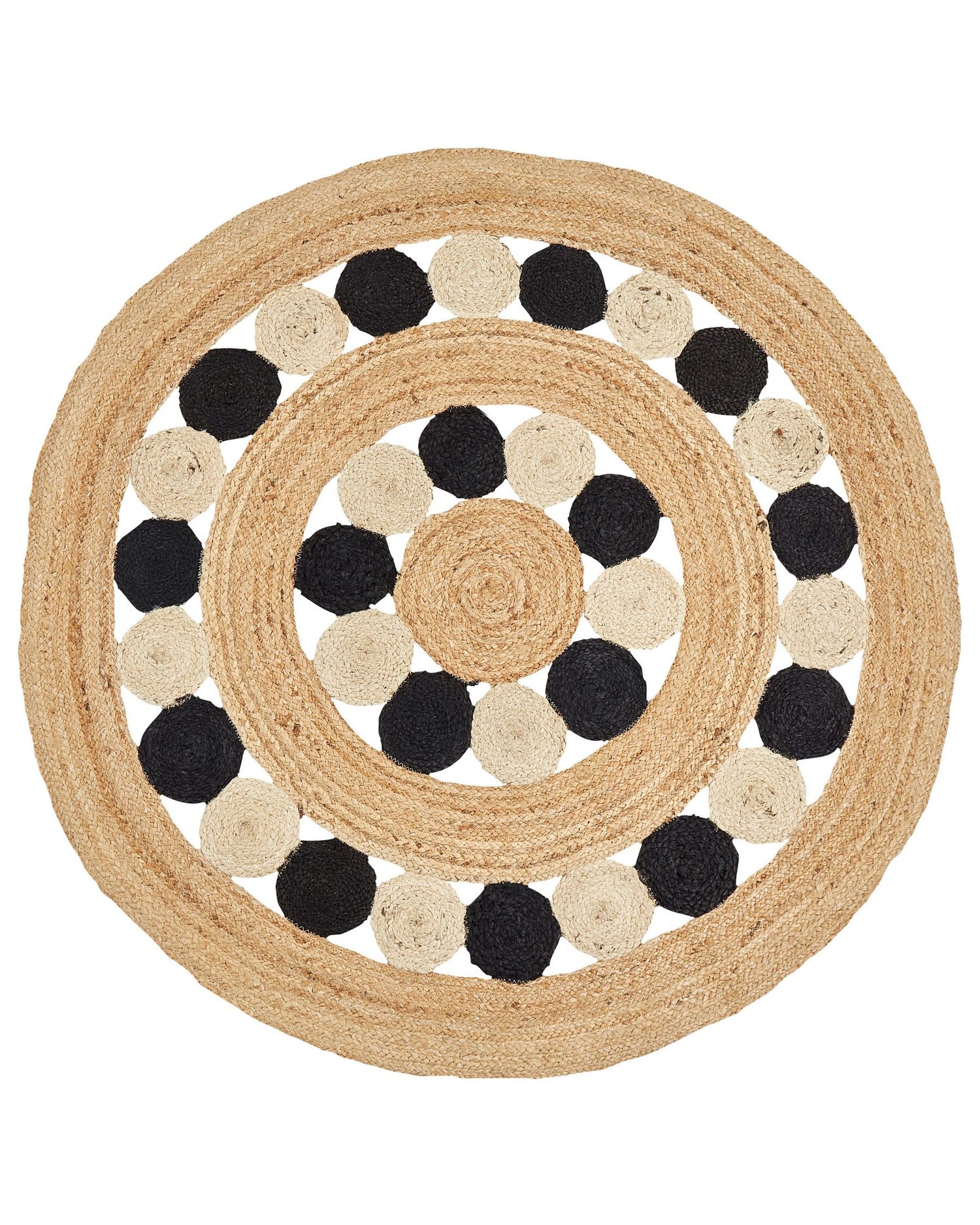 Nelson Round Braided Jute & Chindi Rug