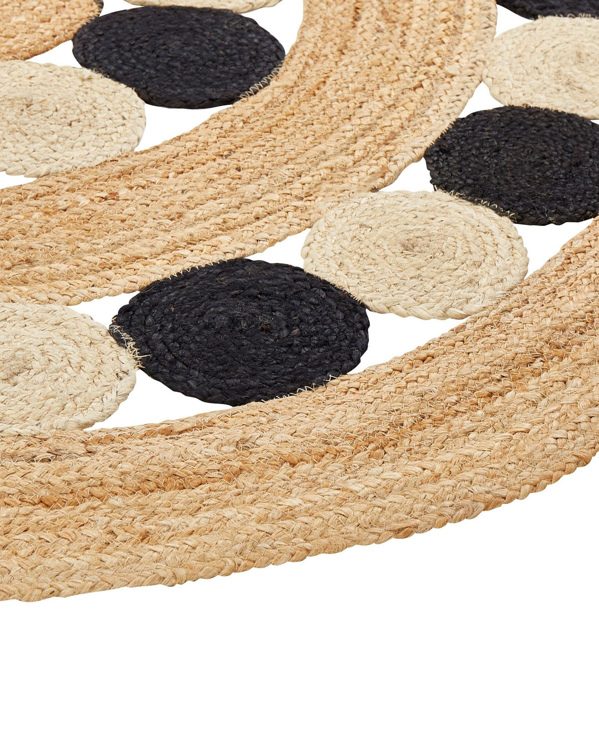 Nelson Round Braided Jute & Chindi Rug