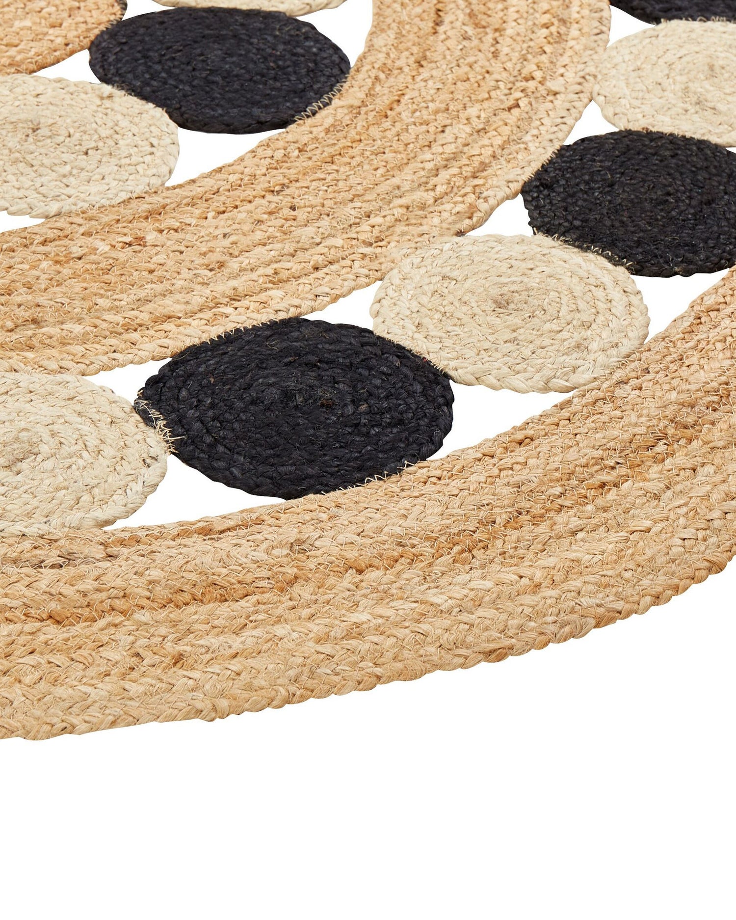 Nelson Round Braided Jute & Chindi Rug