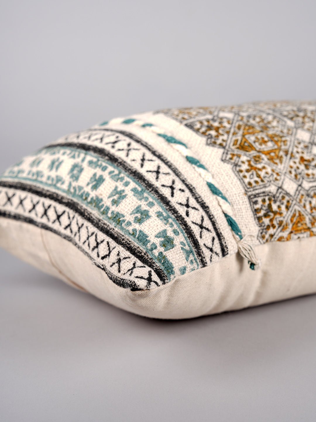 BLISS - BLOCK PRINTED LUMBAR CUSHION COVER - ART AVENUE