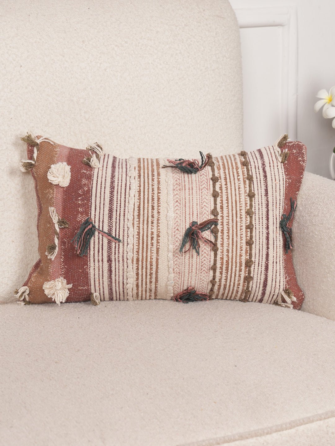 TRANQUIL - BLOCK PRINTED LUMBAR CUSHION COVER - ART AVENUE