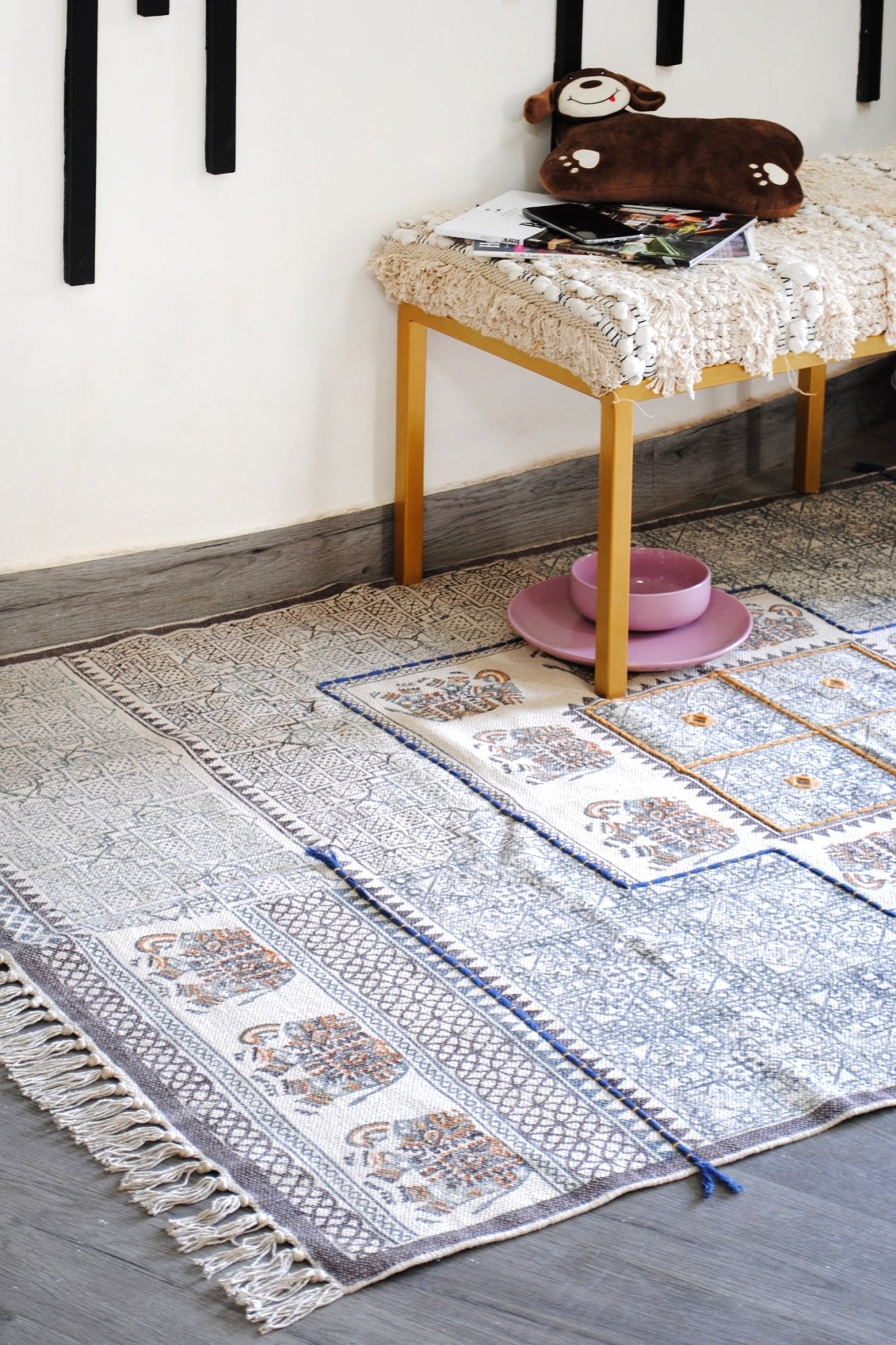 MORPHY - BLOCK PRINTED RUG - ART AVENUE