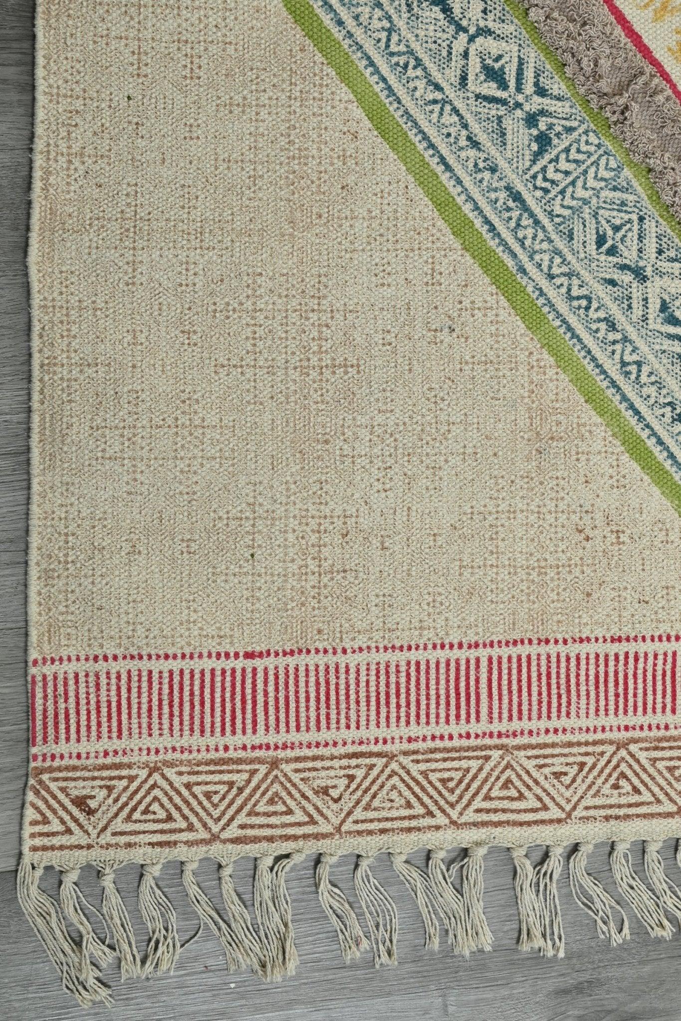 ADAH - BLOCK PRINTED RUG - ART AVENUE