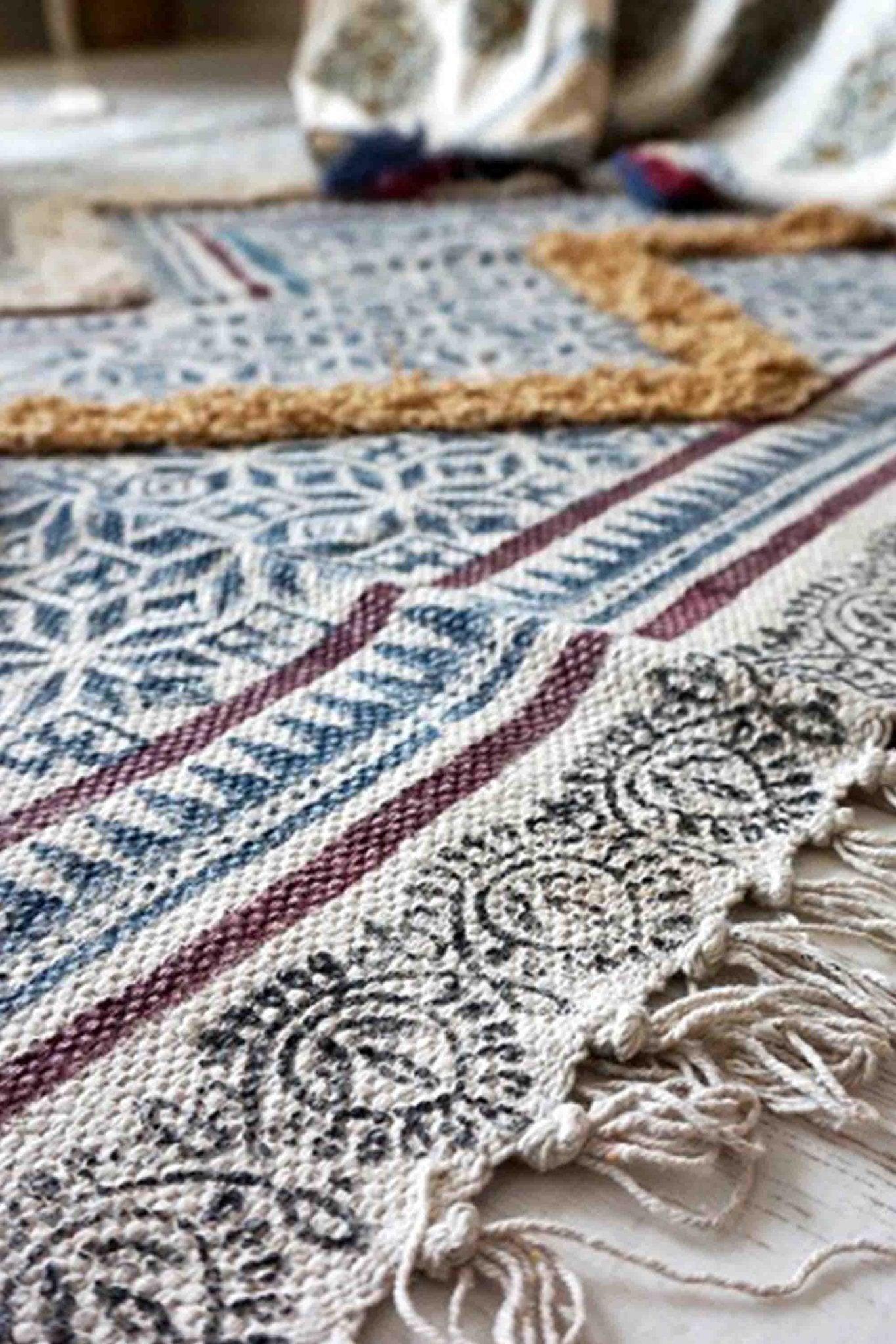 ASTERIA - BLOCK PRINTED RUG - ART AVENUE
