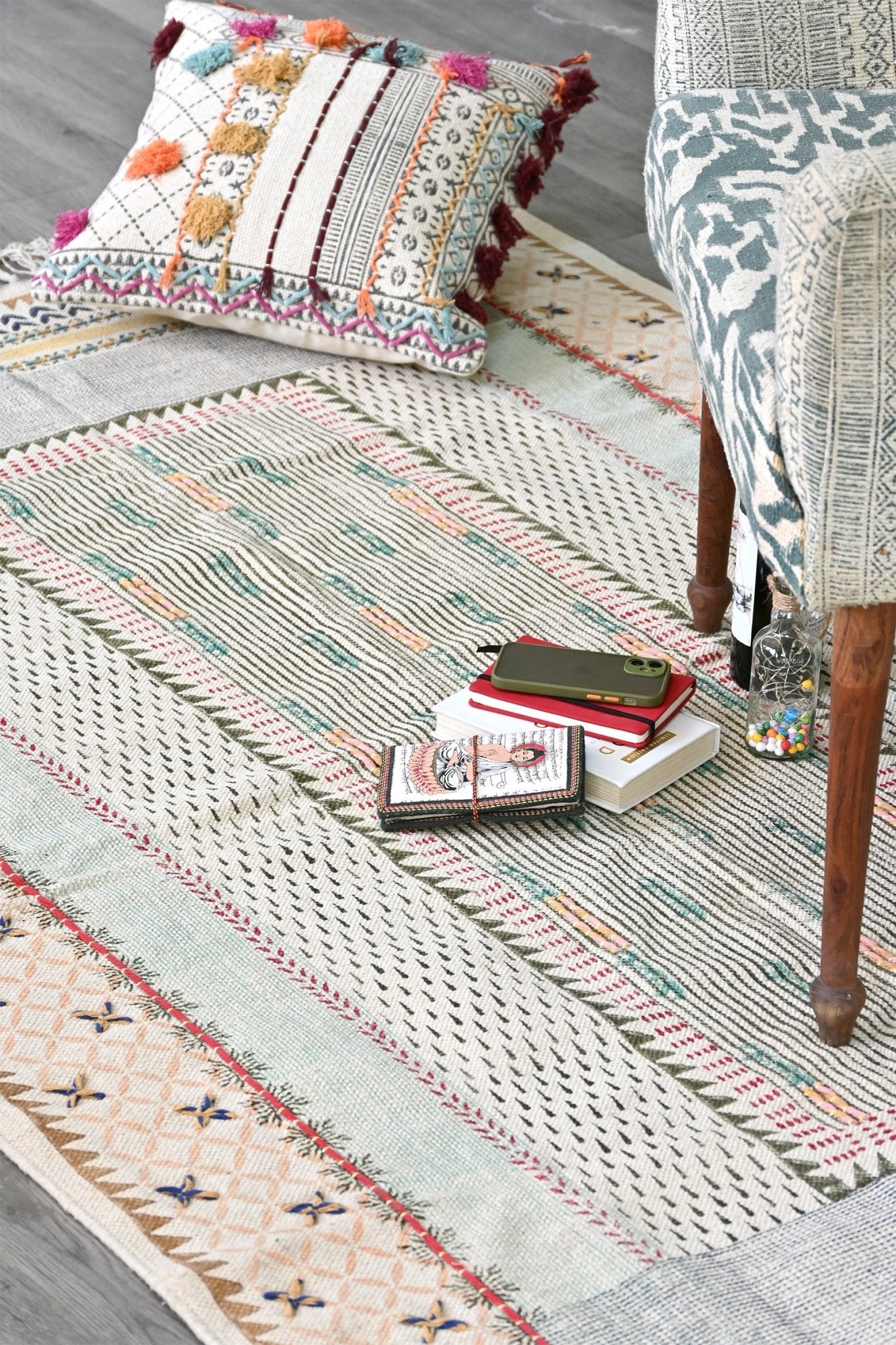 DARIBA - BLOCK PRINTED RUG - ART AVENUE