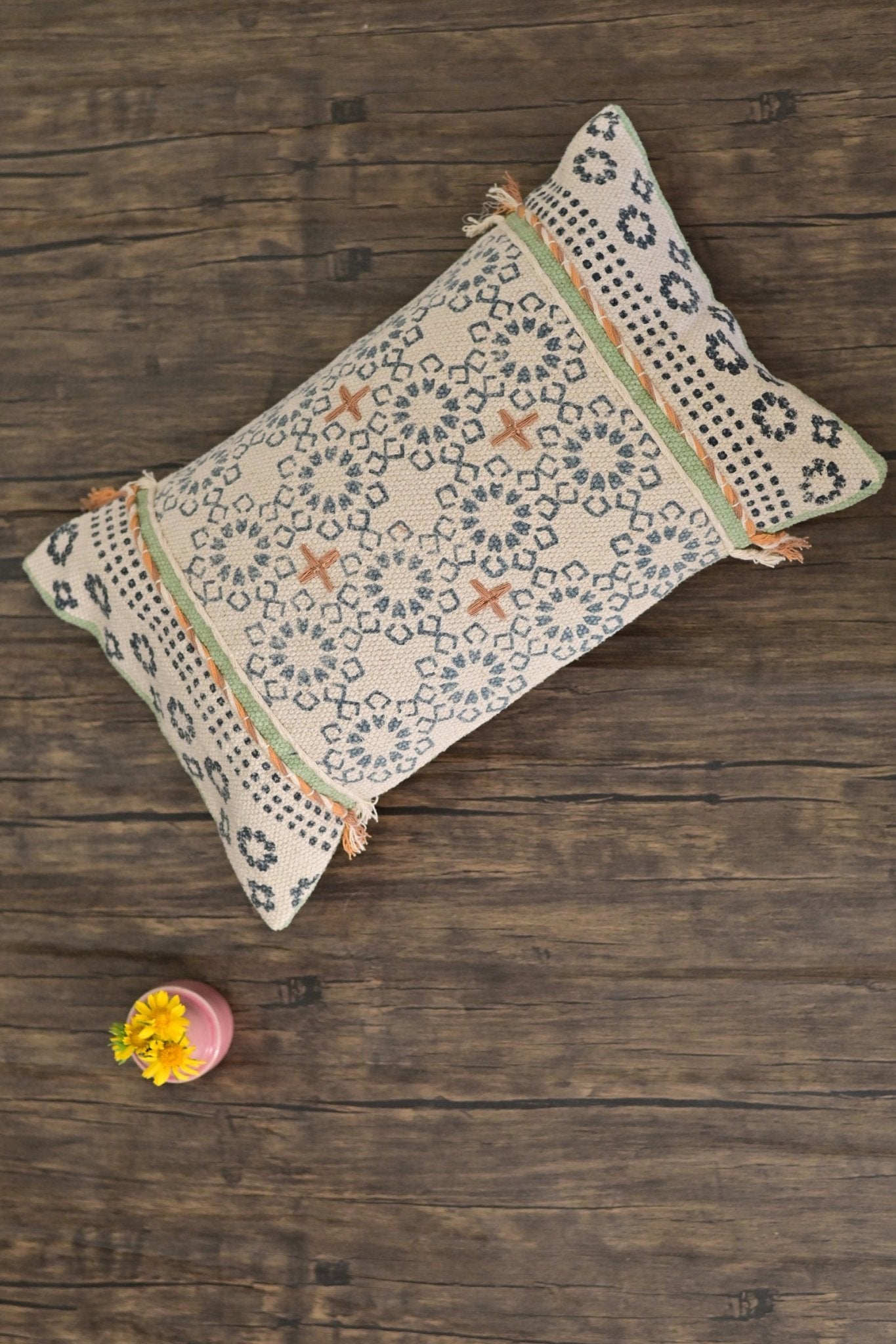 HAMBURG - LUMBAR CUSHION COVER - BLUE - ART AVENUE