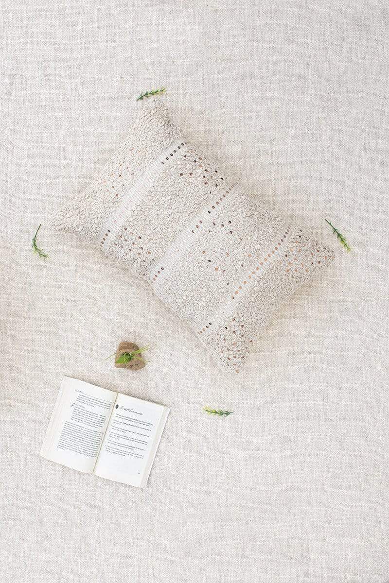 Inzai Handwoven Sequin Shaggy Lumbar Cushion Cover — Art Avenue