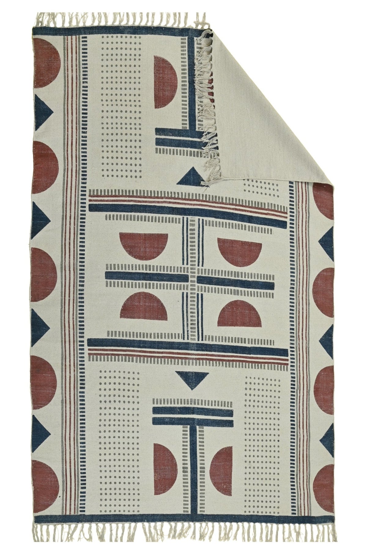 KARNIKA - BLOCK PRINTED COTTON RUG - ART AVENUE