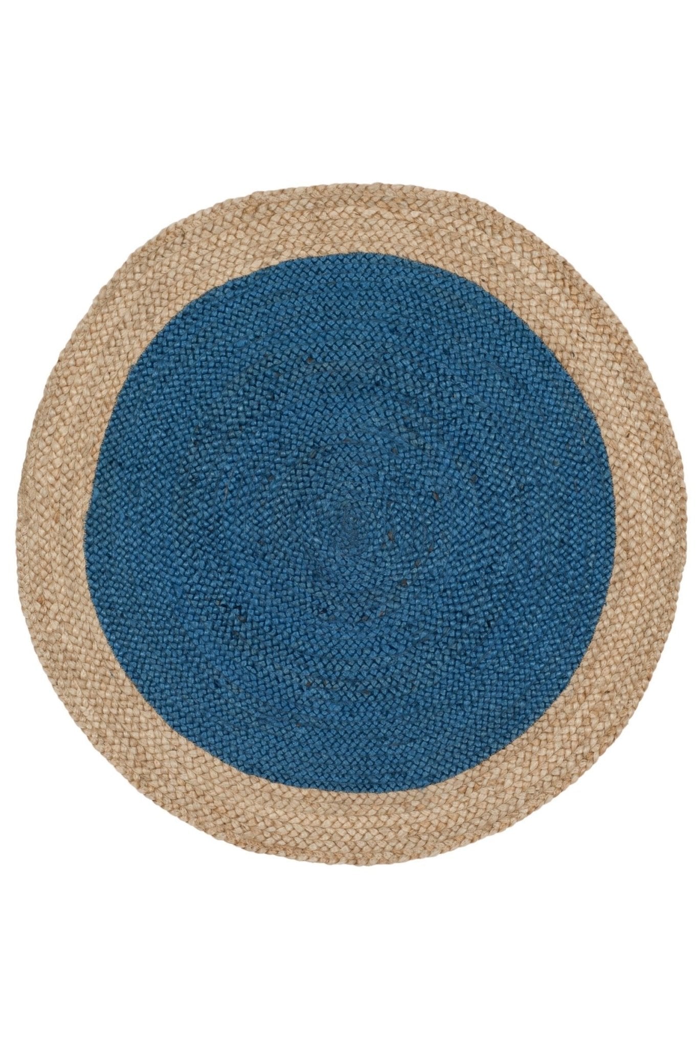 Latvia round braided jute rug — handmade in Jaipur