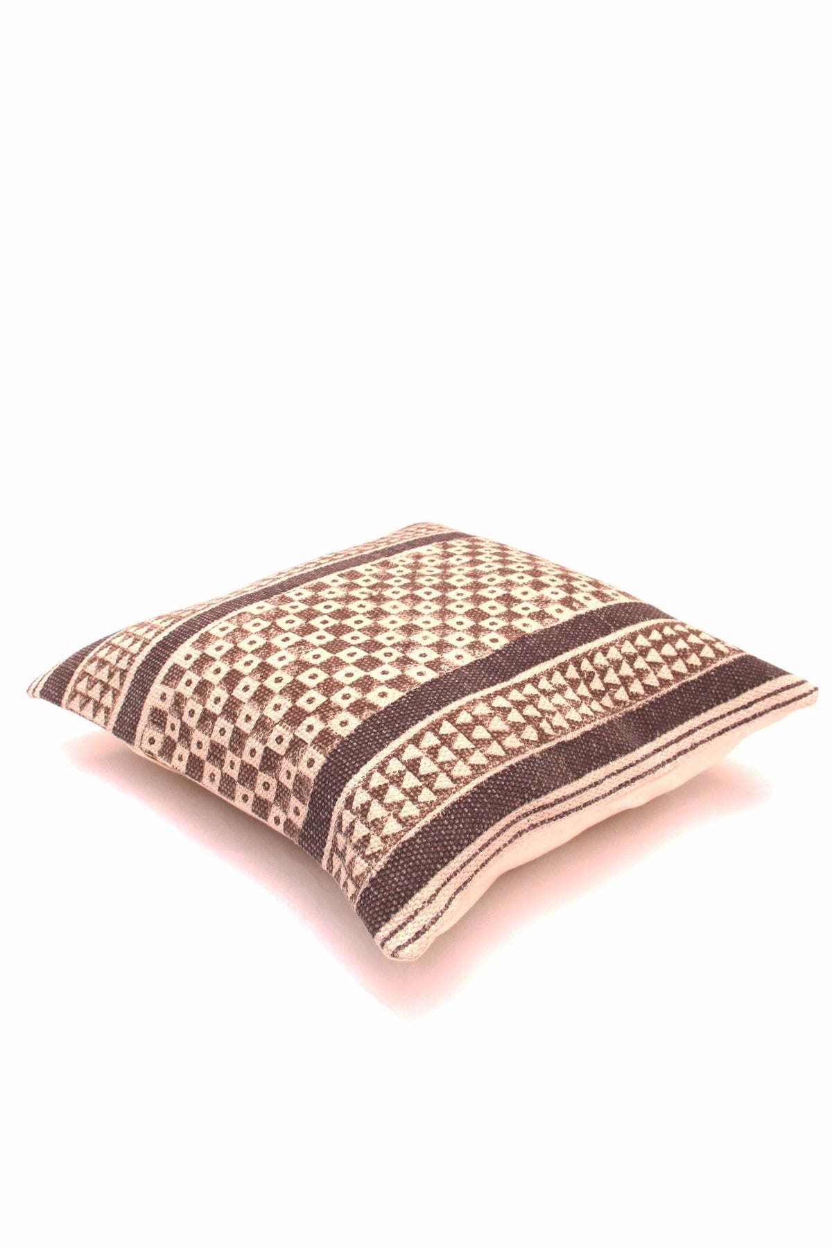 METRO - SQUARE CUSHION COVER -BROWN - ART AVENUE