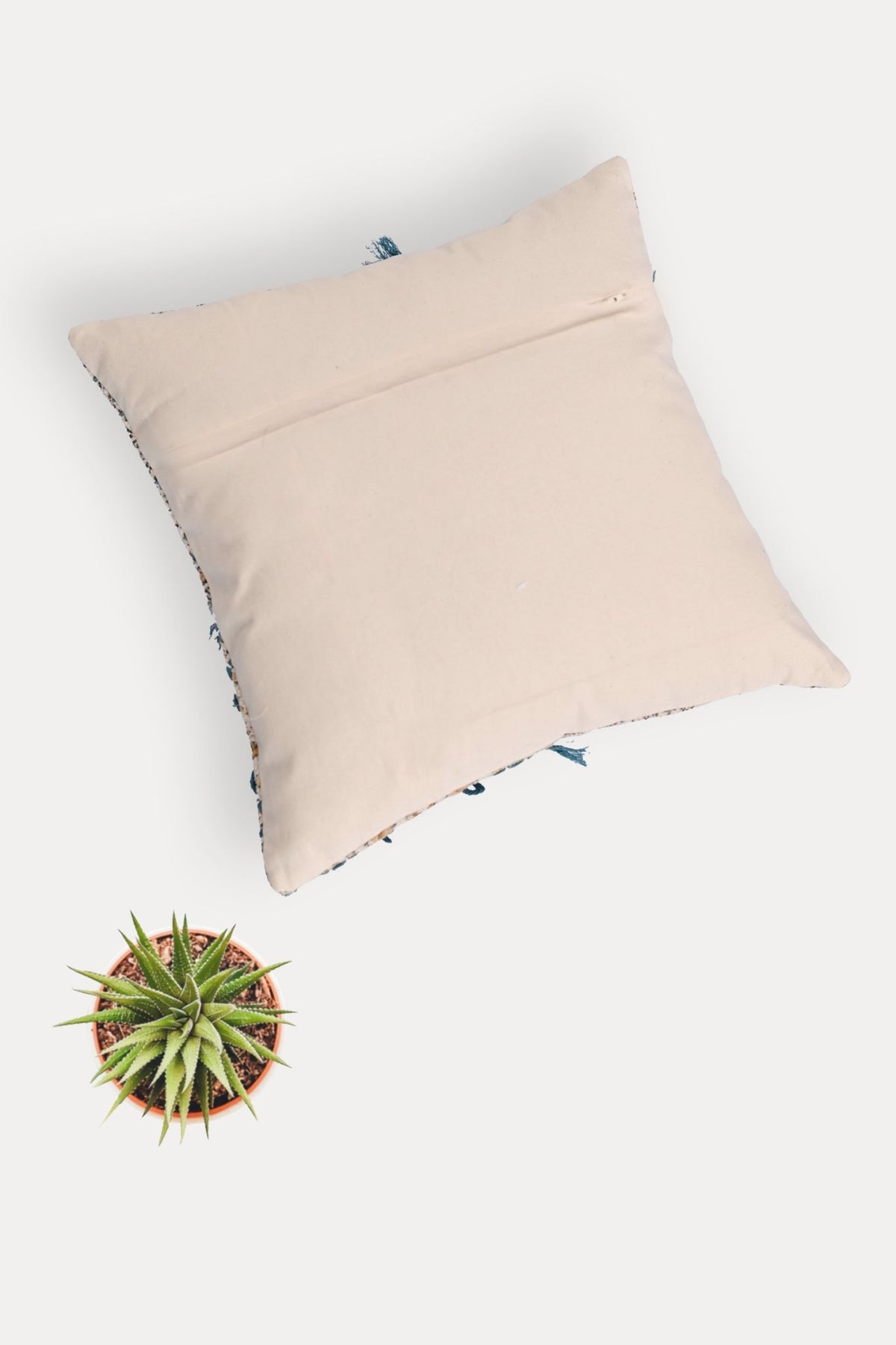 NEER- SQUARE CUSHION COVER - YELLOW - ART AVENUE