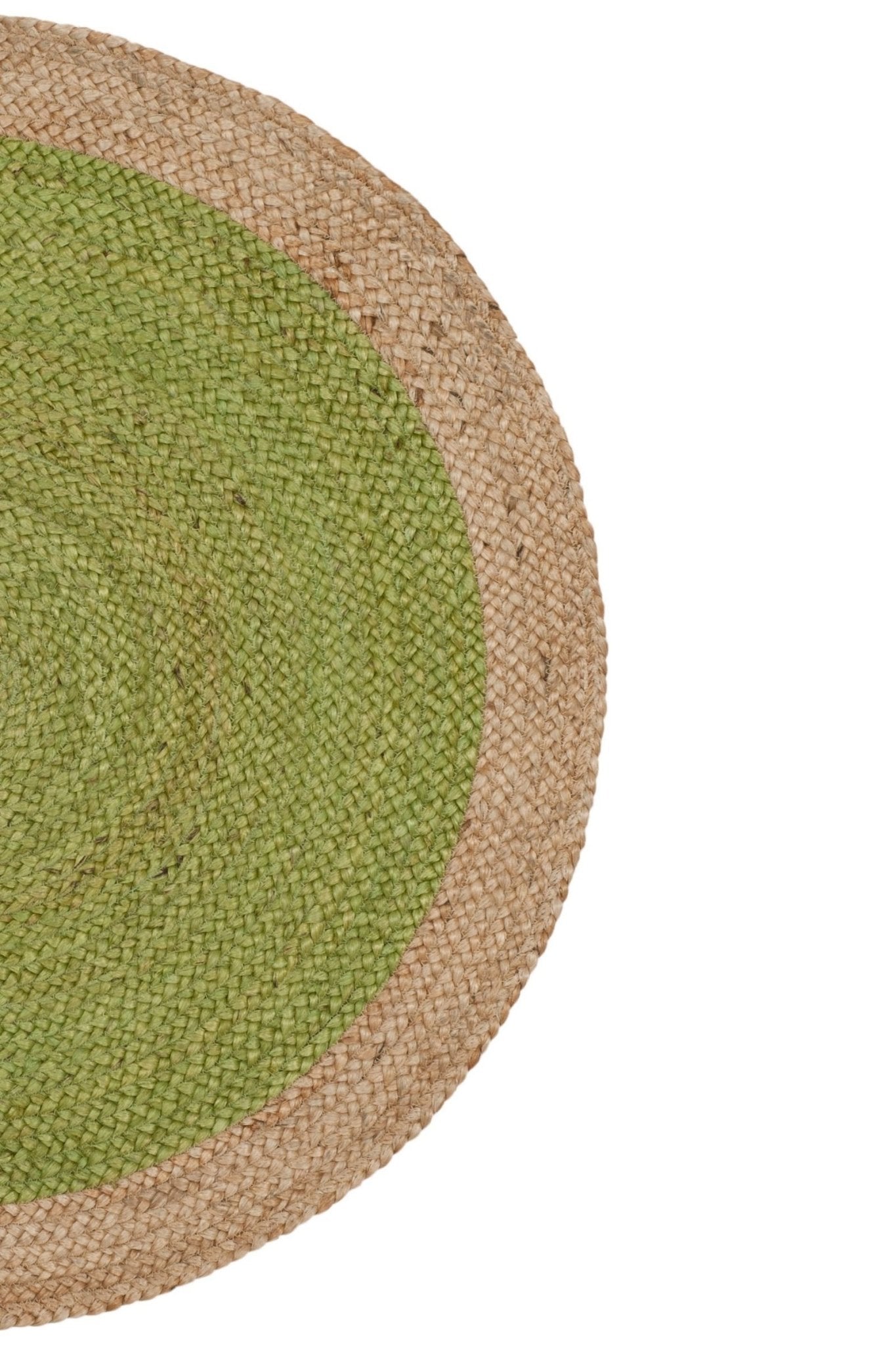 Orchida braided jute rug natural detail — Art Avenue Jaipur