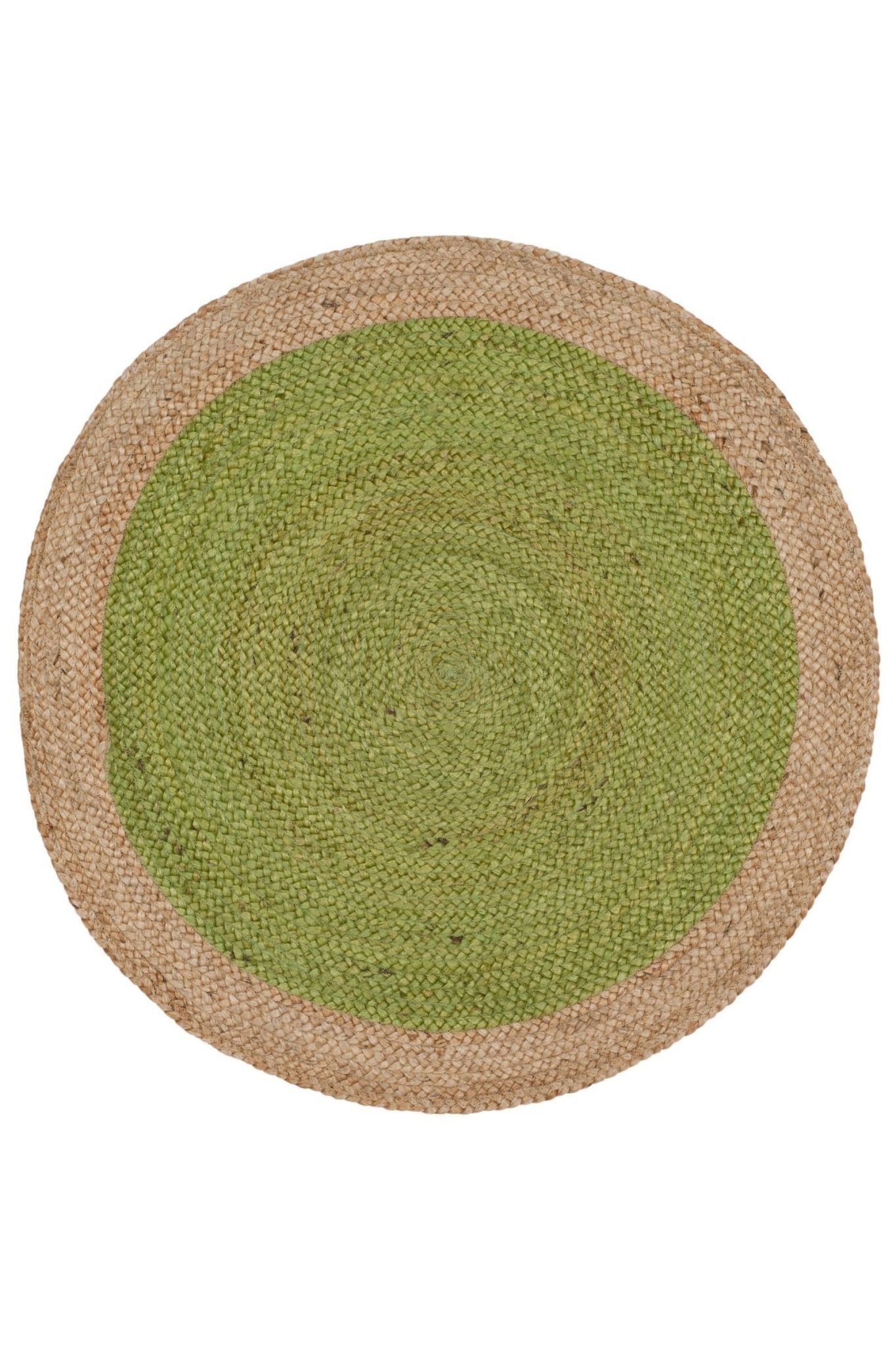 Orchida round jute rug room setting — Art Avenue India