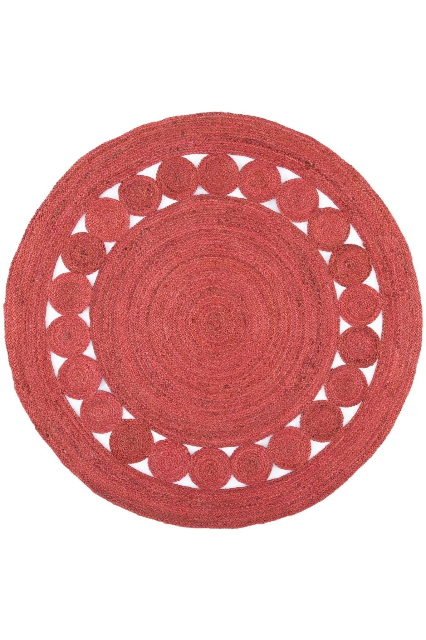 Peony braided jute rug natural detail — Art Avenue Jaipur