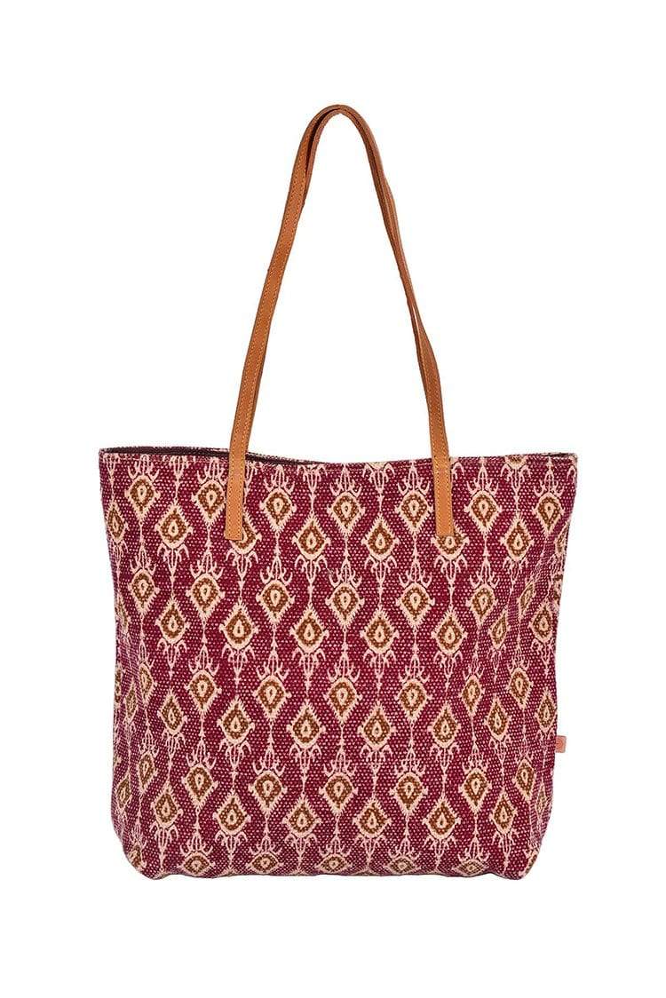 Sakhalin digital-printed tote bag, side view — Art Avenue