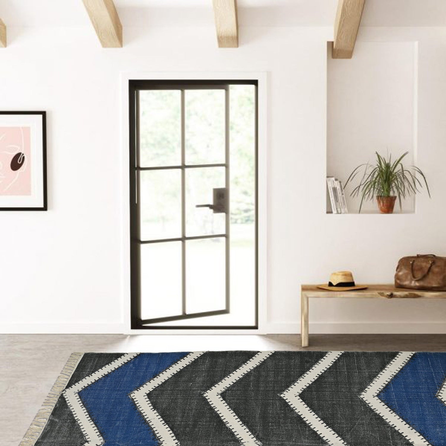 SELECTION - BLOCK PRINTED COTTON RUG - ART AVENUE