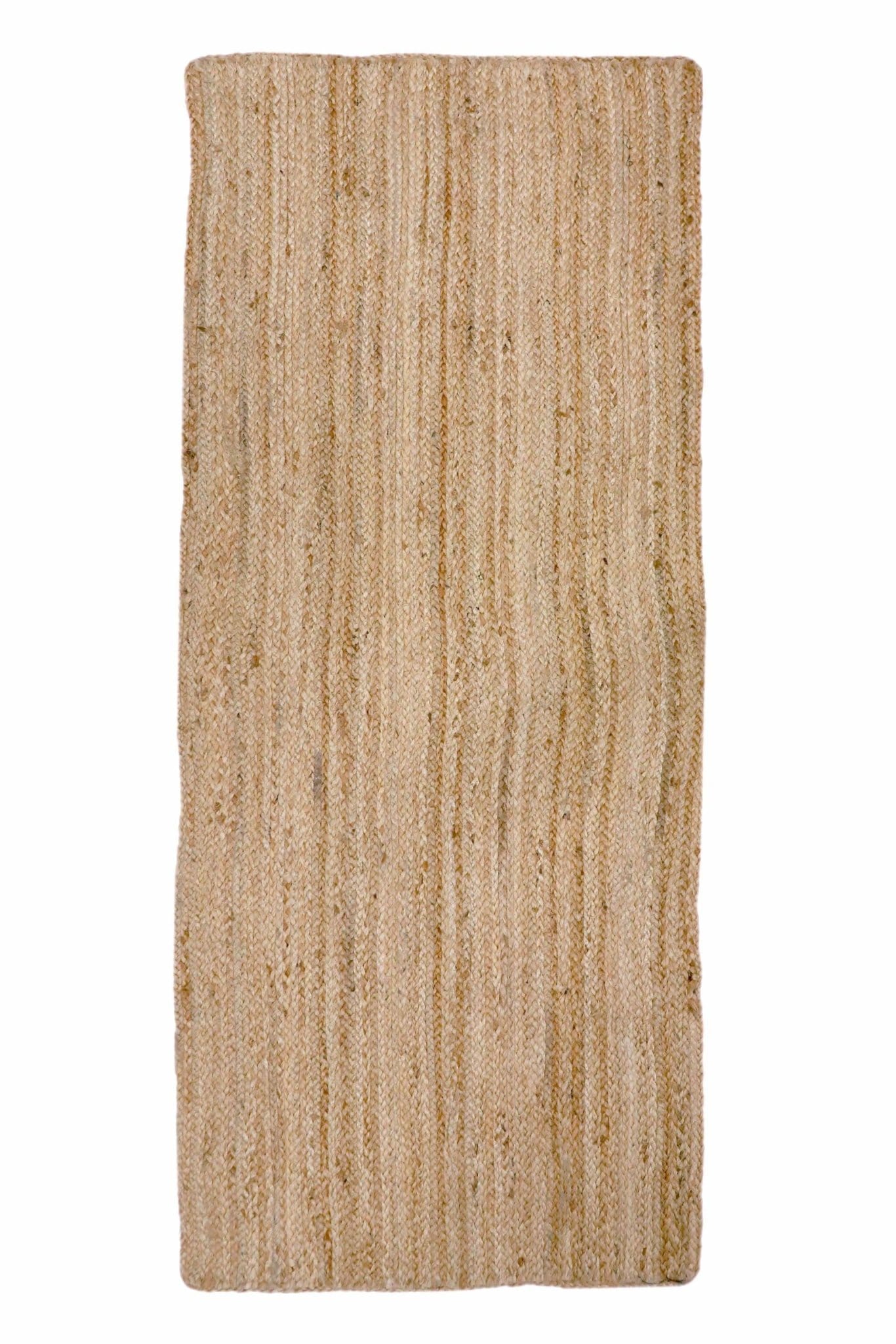 Slubs braided jute floor runner top view — Art Avenue Jaipur