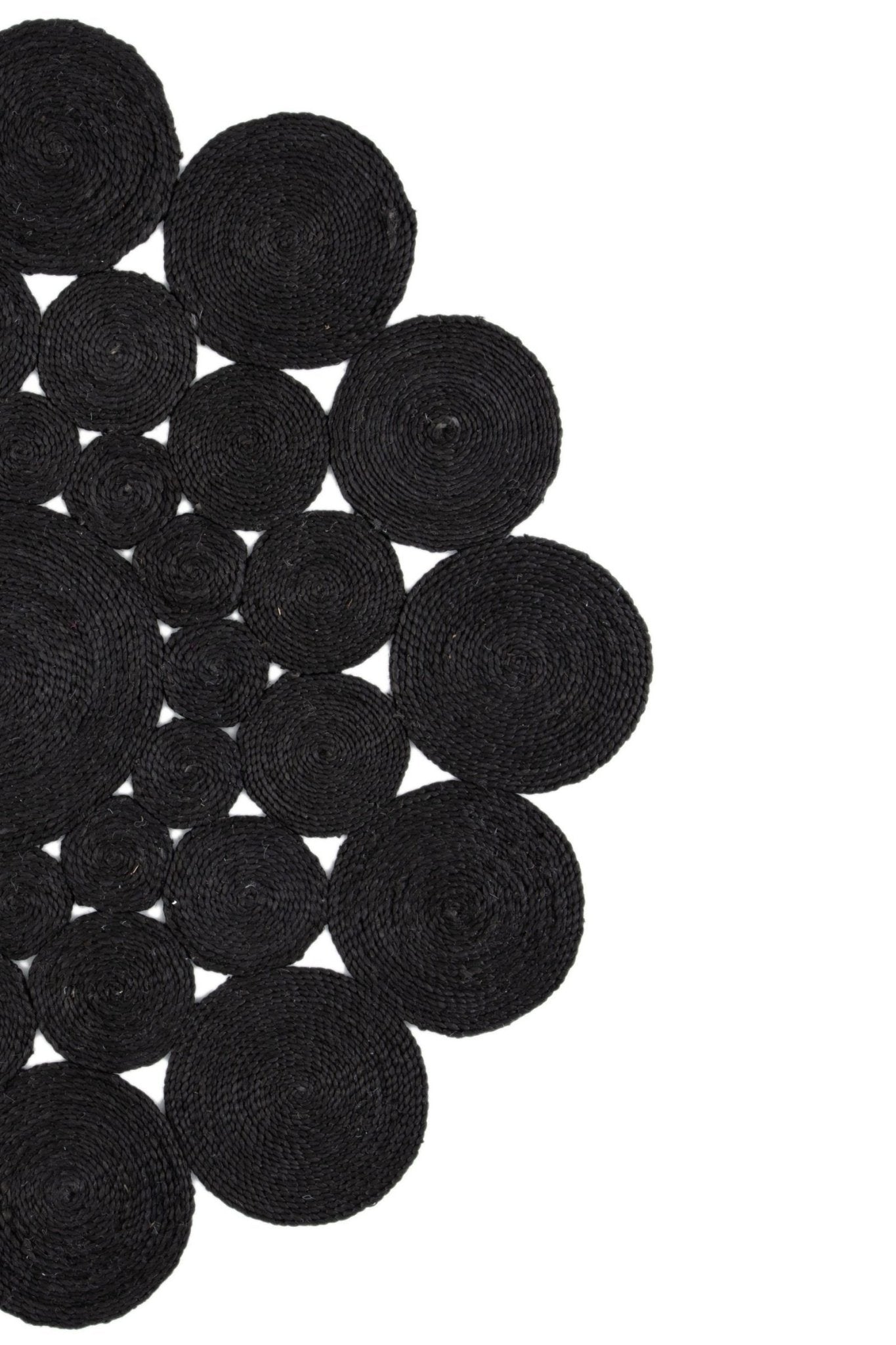 Thyme round jute rug room setting — Art Avenue India