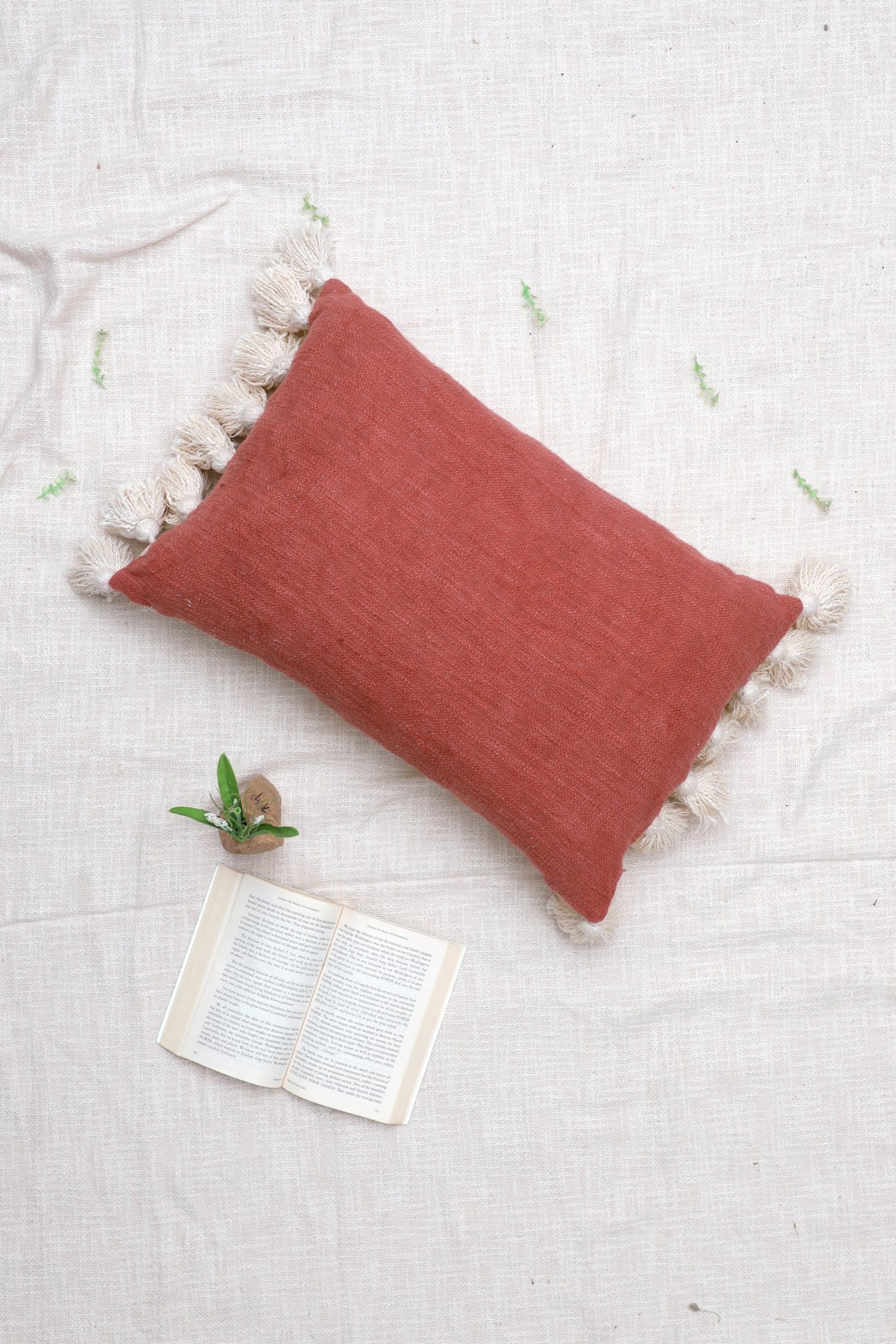Tucson Overdyed Lumbar Cushion Cover — Rust — Art Avenue